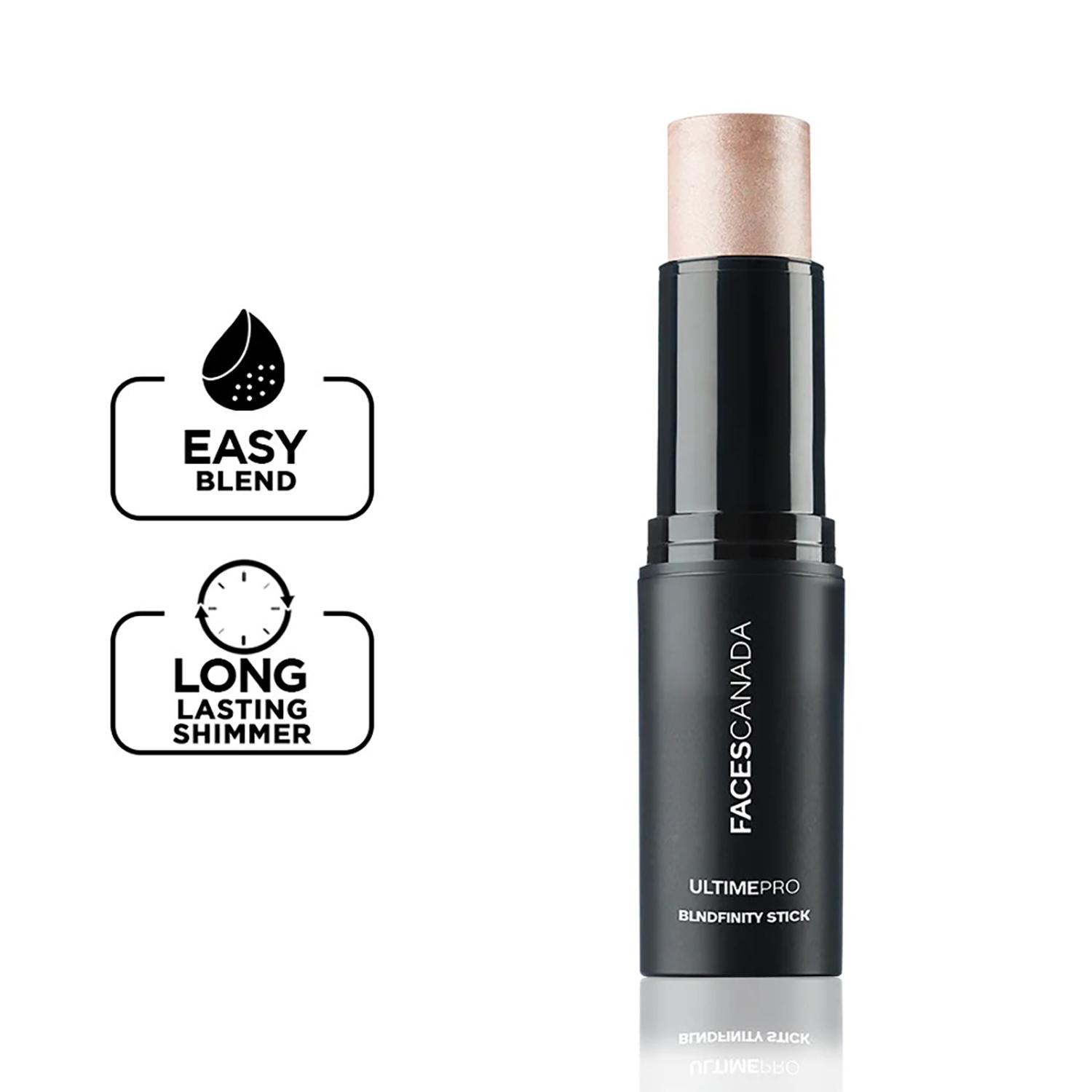 Faces Canada | Faces Canada Ultime Pro BlendFinity Stick Highlighter - Make Me Shine, Long Lasting Shimmer (10 g)