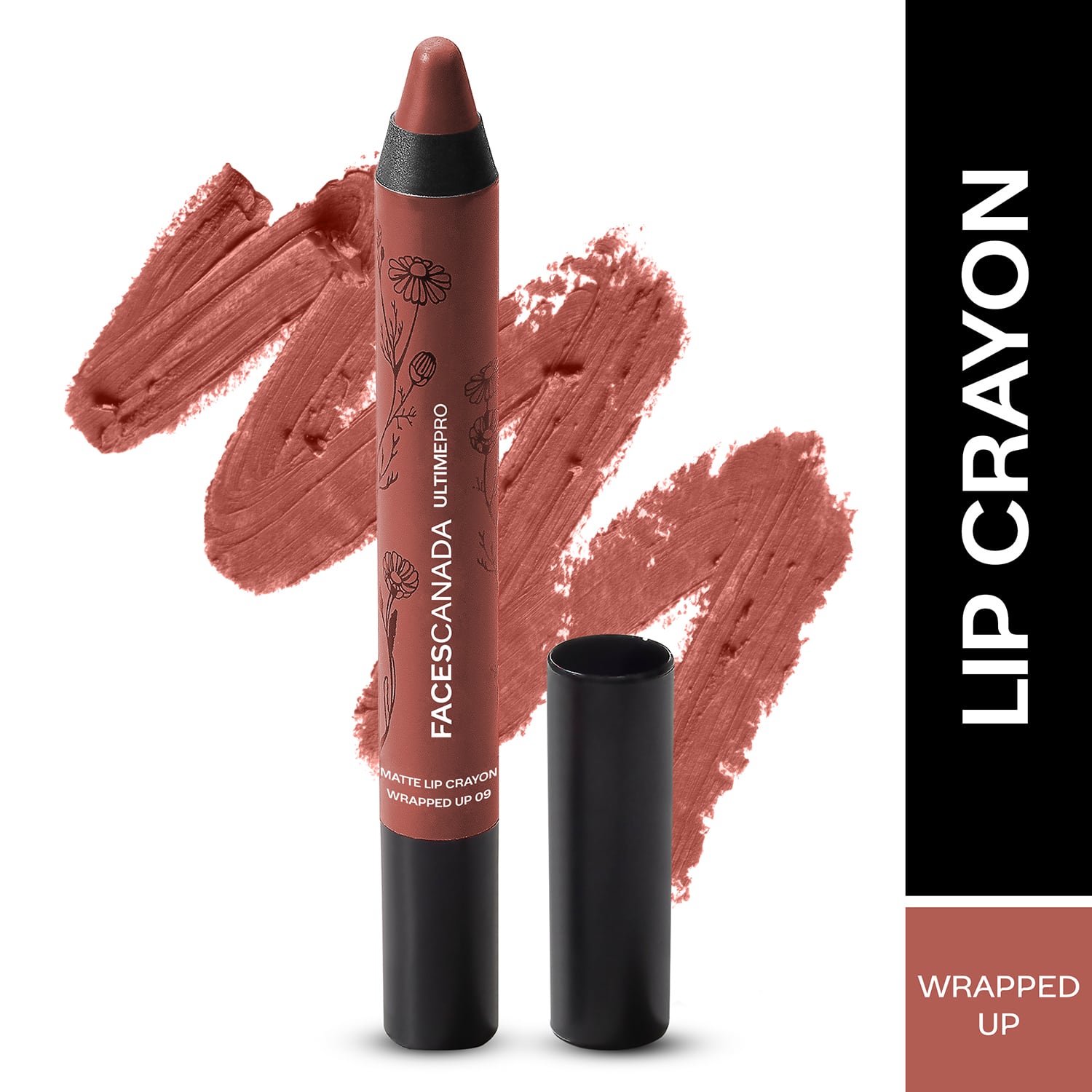 Faces Canada | Faces Canada Ultime Pro Matte Lip Crayon, 8HR Stay, Creamy Matte,Intense Color -Wrapped Up (2.8 g)