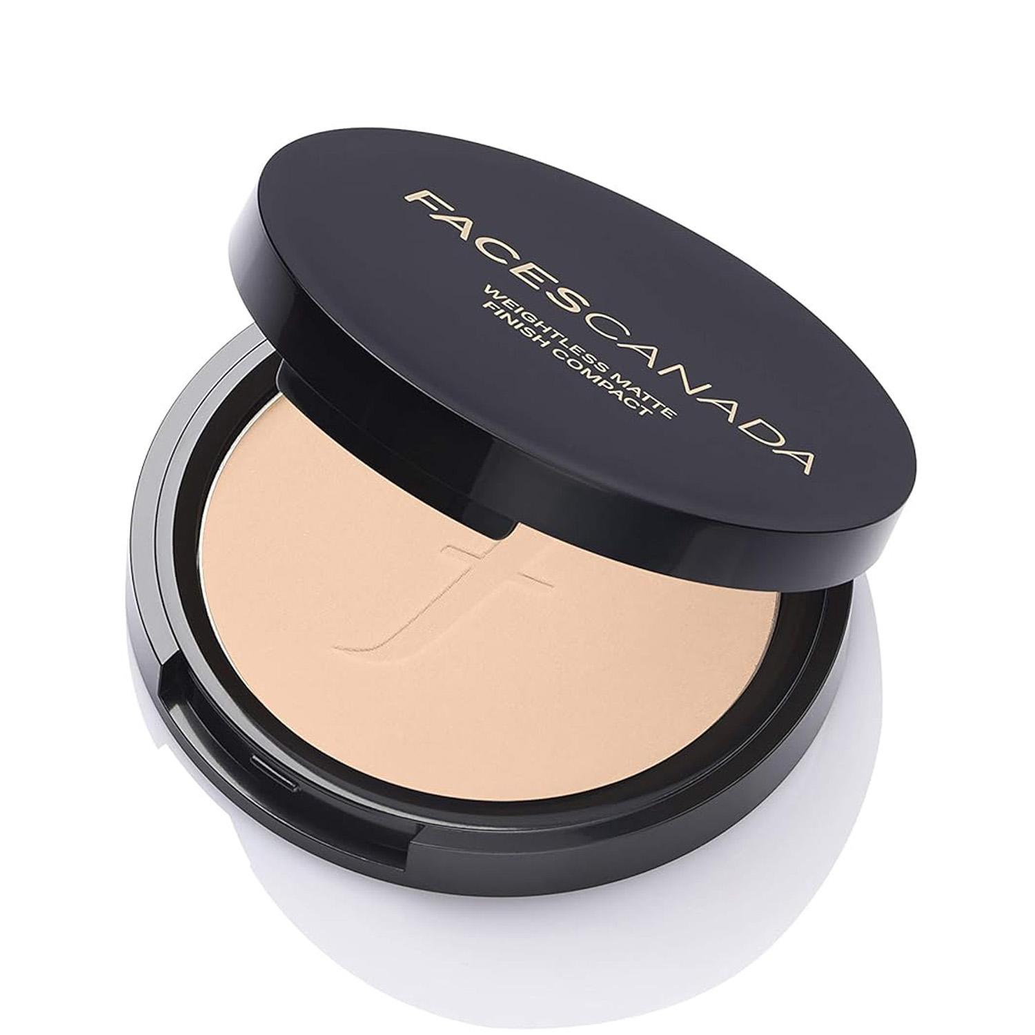 Faces Canada | Faces Canada Weightless Matte Finish Compact Powder - Ivory, Non Oily Matte Pressed Powder (9 g)