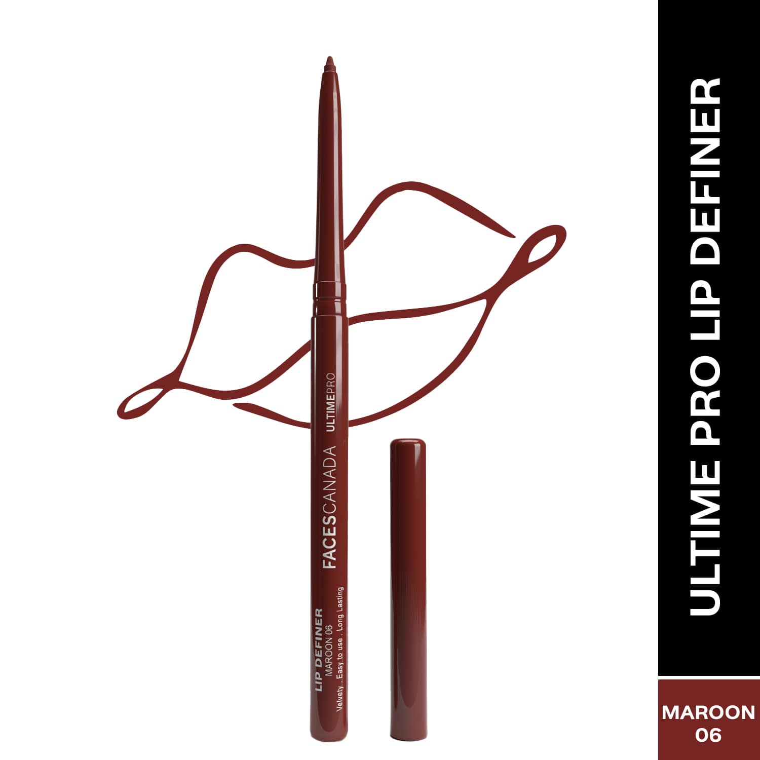 Faces Canada | Faces Canada Ultime Pro Lip Definer Waterproof & Smudgeproof - Maroon 06 (0.35 g)