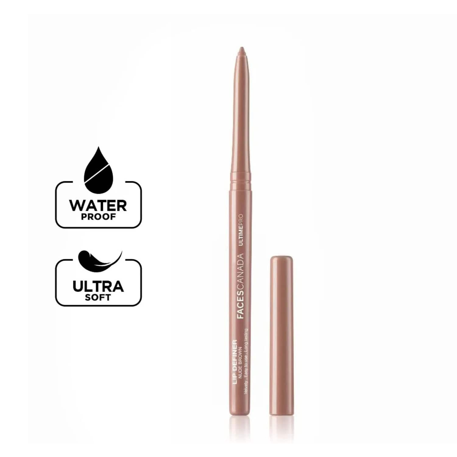 Faces Canada | Faces Canada Ultime Pro Lip Definer - Nude Brown, Extremely Soft & Gliding, Anti-Feathering (0.35 g)