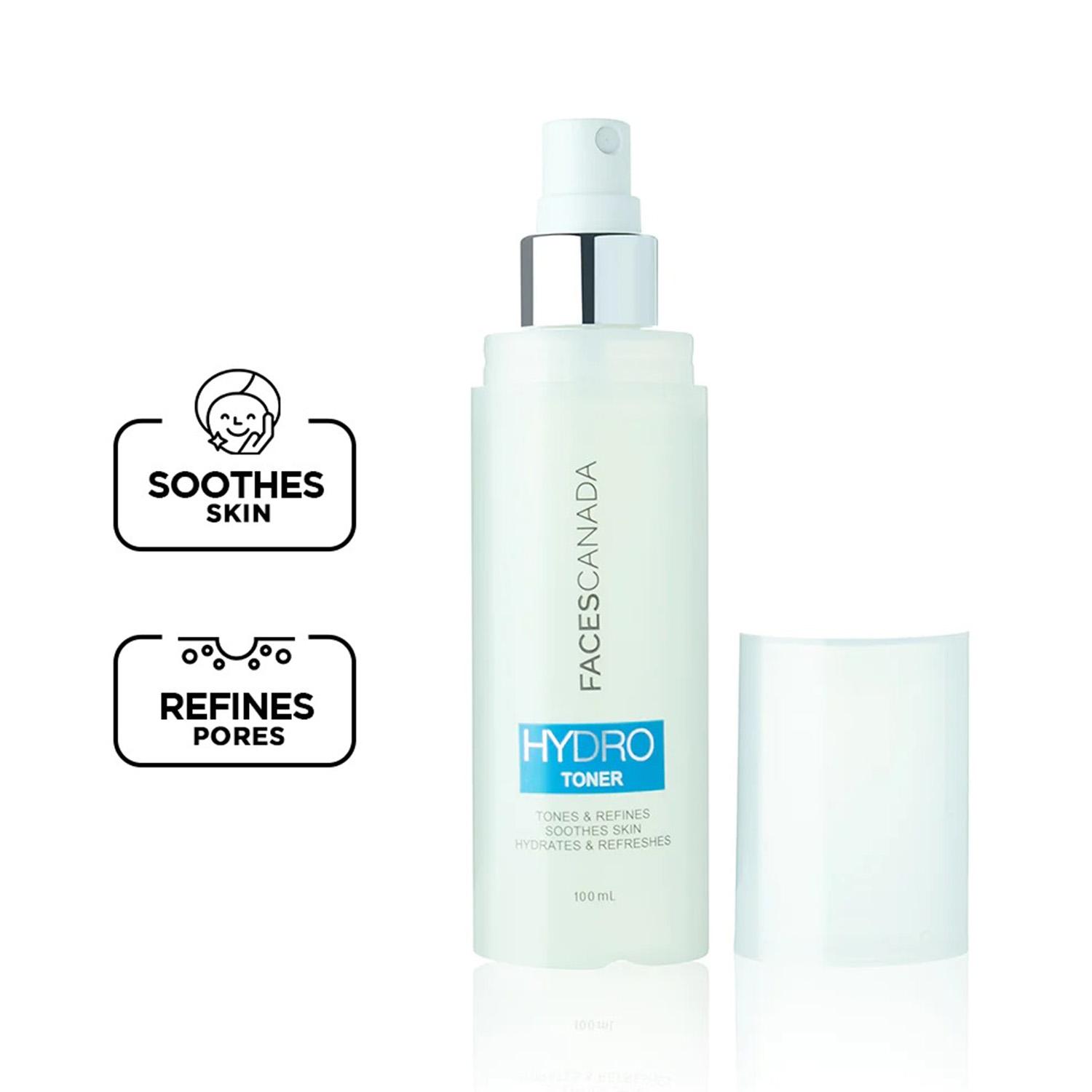 Faces Canada | Faces Canada Hydro Gentle Toner, Soothes, Tones & Refines Skin For Smooth & Supple Look (100 ml)