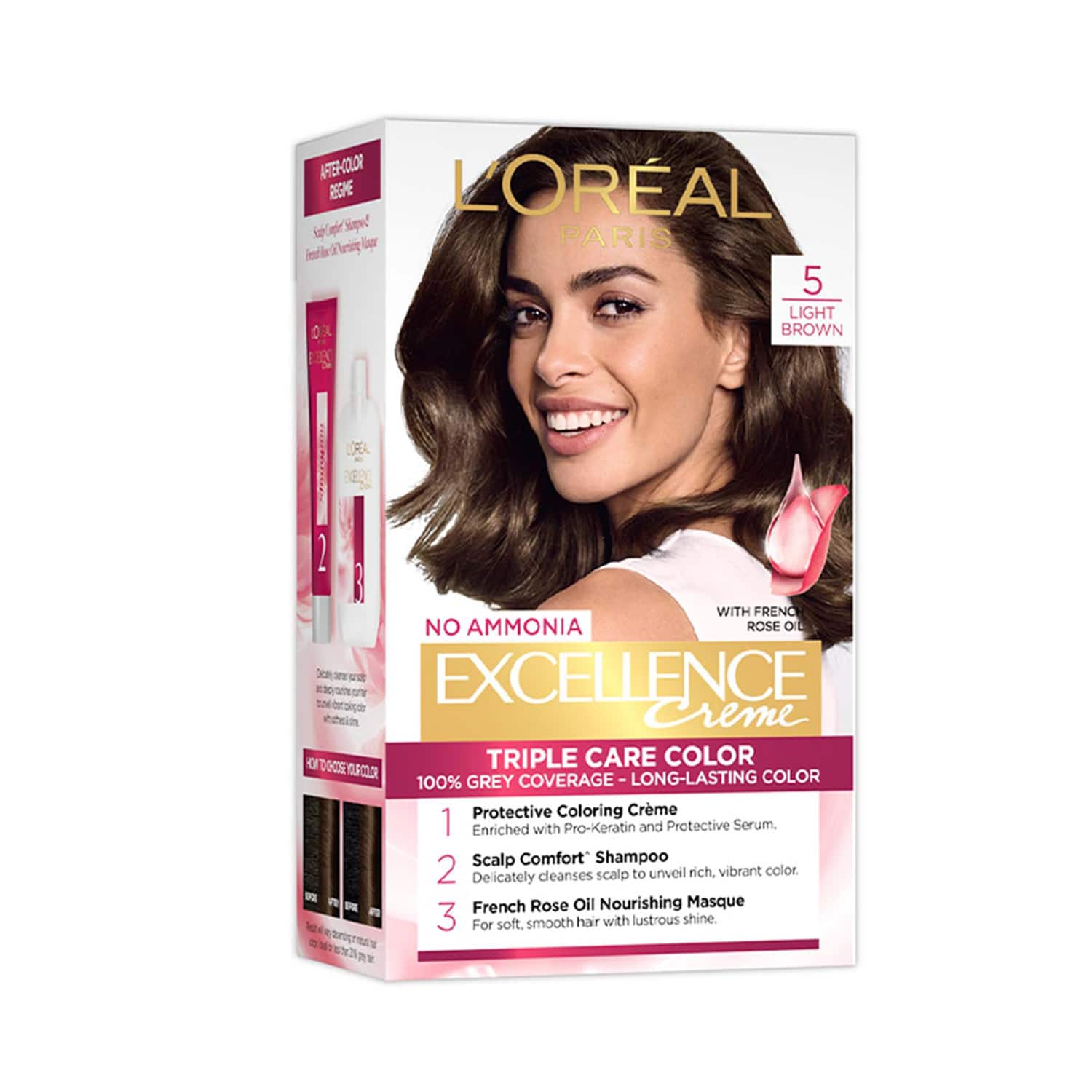 L'Oreal Paris | L'Oreal Paris Excellence Creme Hair Color - 5 Light Brown Natural Brown (72ml+100g)