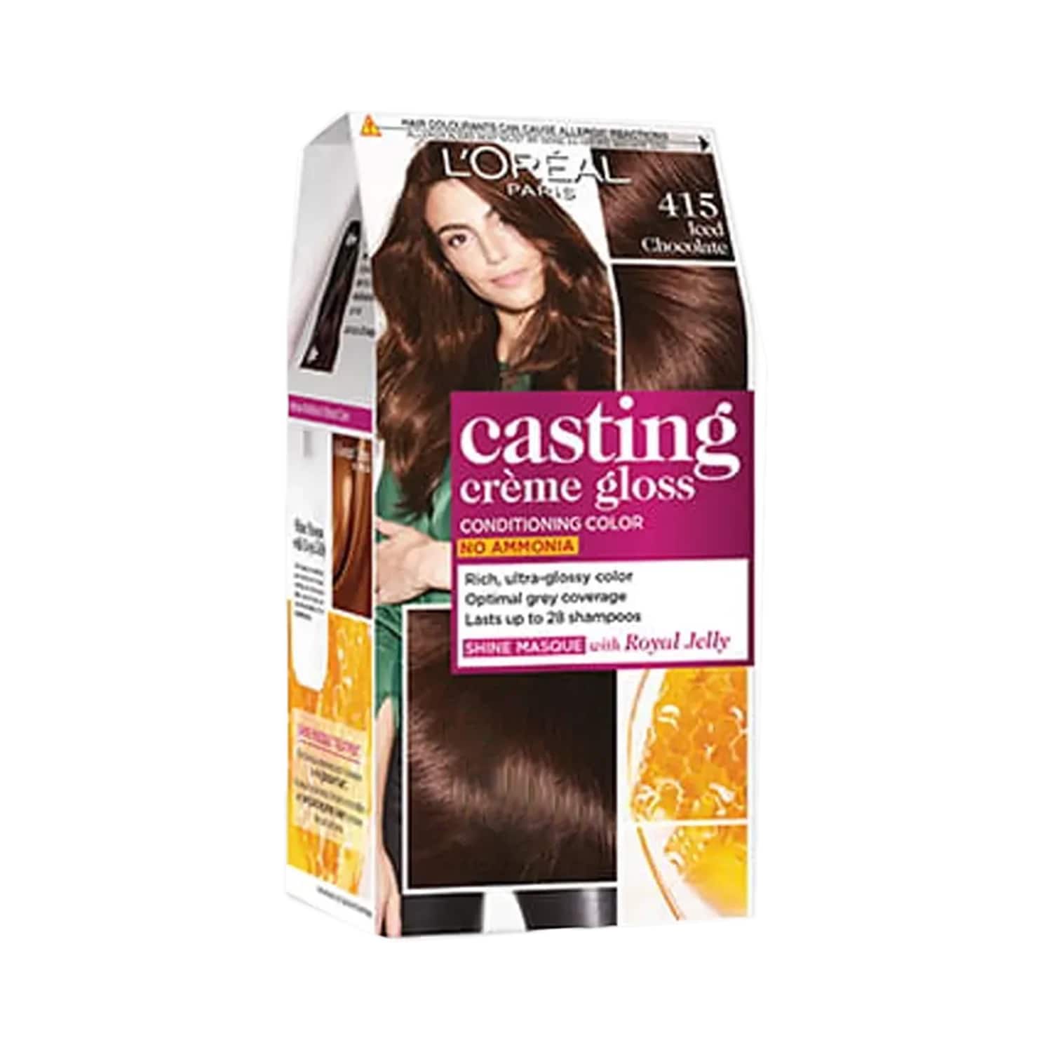L'Oreal Paris | L'Oreal Paris Casting Creme Gloss Hair Color, 415 Iced Chocolate, 87.5g+72ml