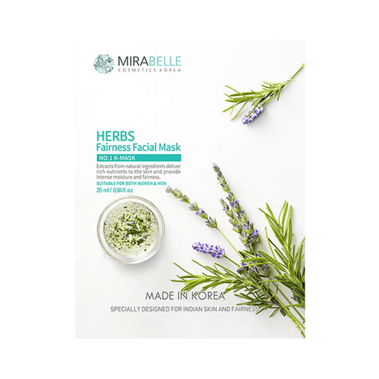 Mirabelle Cosmetics Korea | Mirabelle Cosmetics Korea Herbs Fairness Facial Mask (25ml)