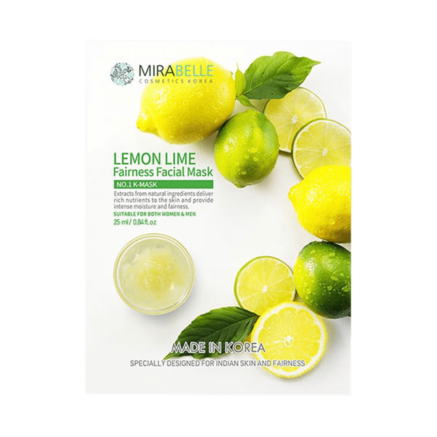Mirabelle Cosmetics Korea | Mirabelle Cosmetics Korea Lemon Lime Fairness Facial Mask (25ml)