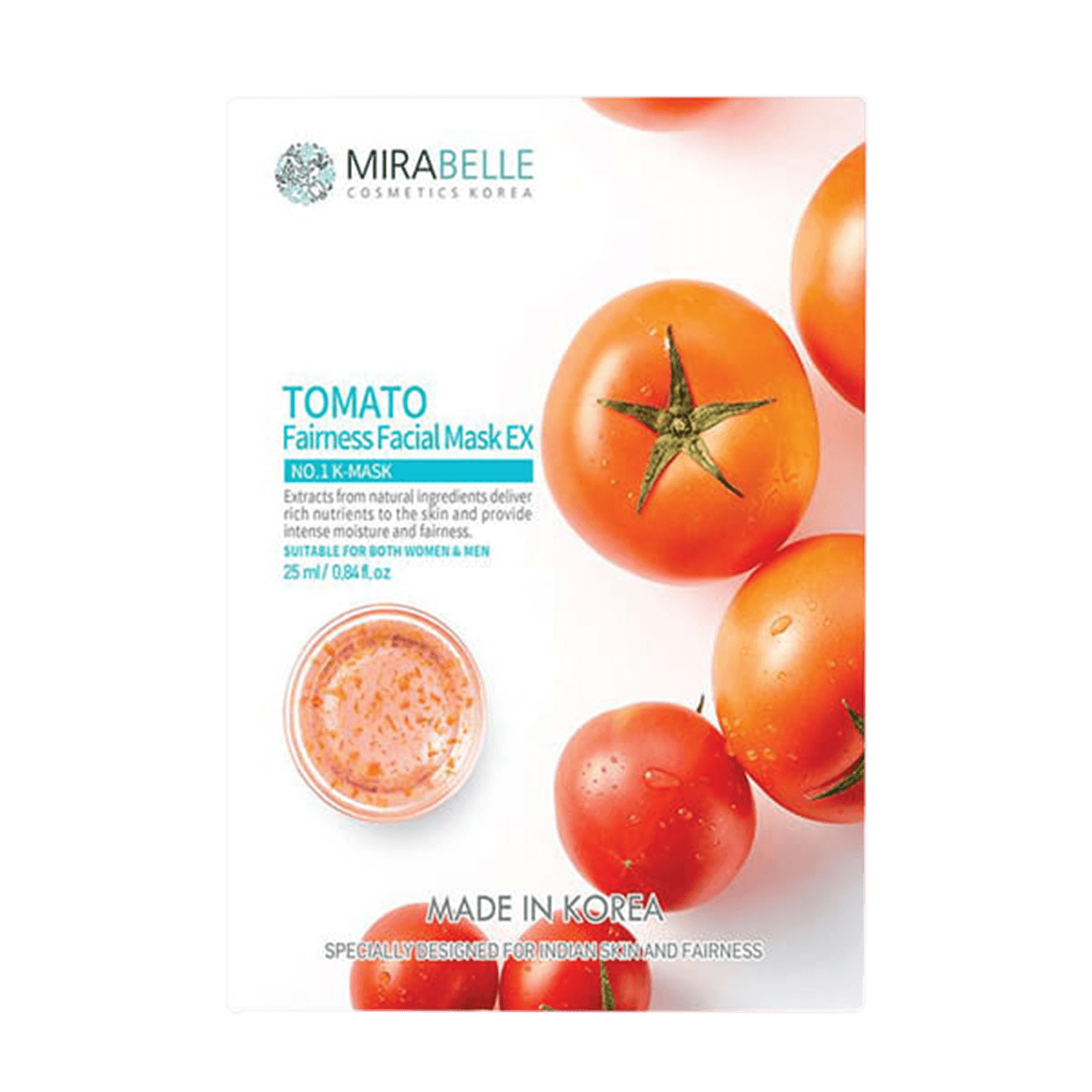 Mirabelle Cosmetics Korea | Mirabelle Cosmetics Korea Tomato Fairness Facial Sheet Mask Ex (25ml)