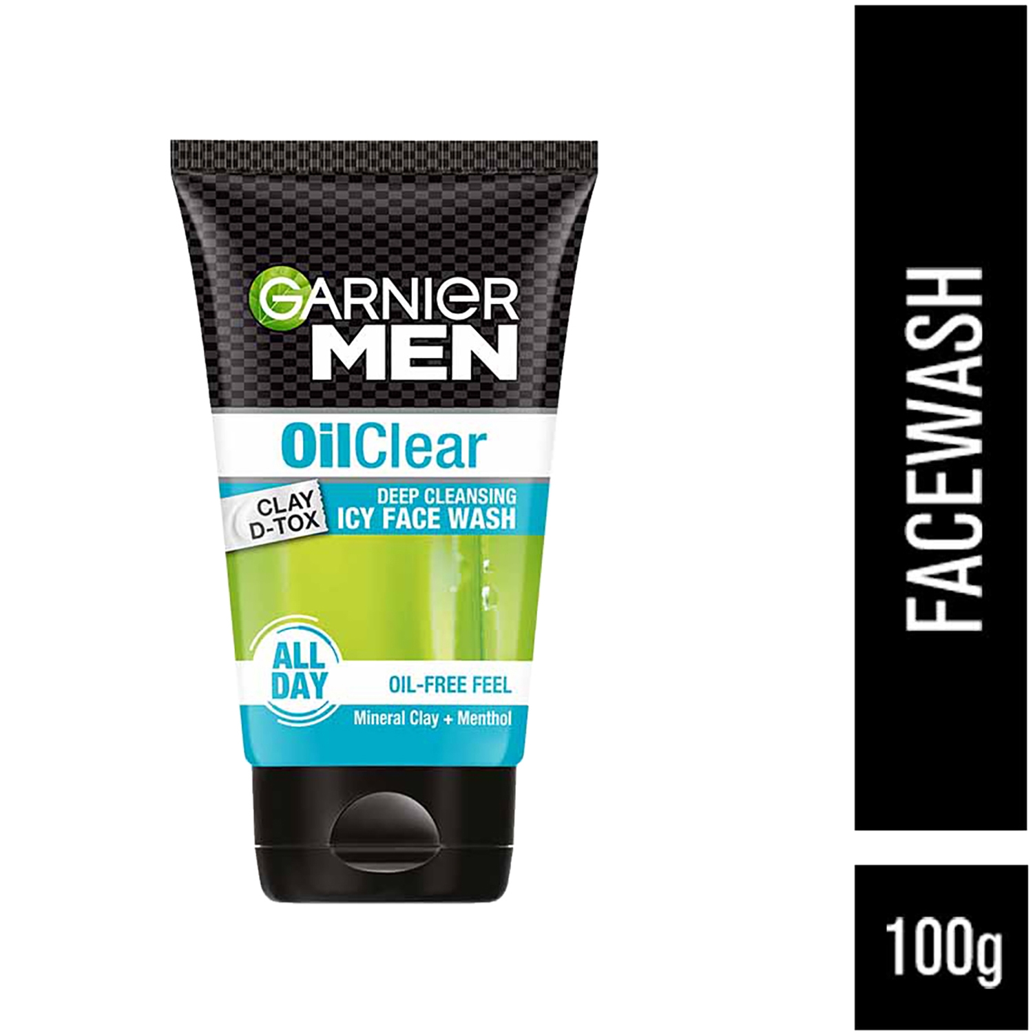 Garnier | Garnier Men Oil Clear Clay D-Tox Deep Cleansing Icy Face Wash (100g)