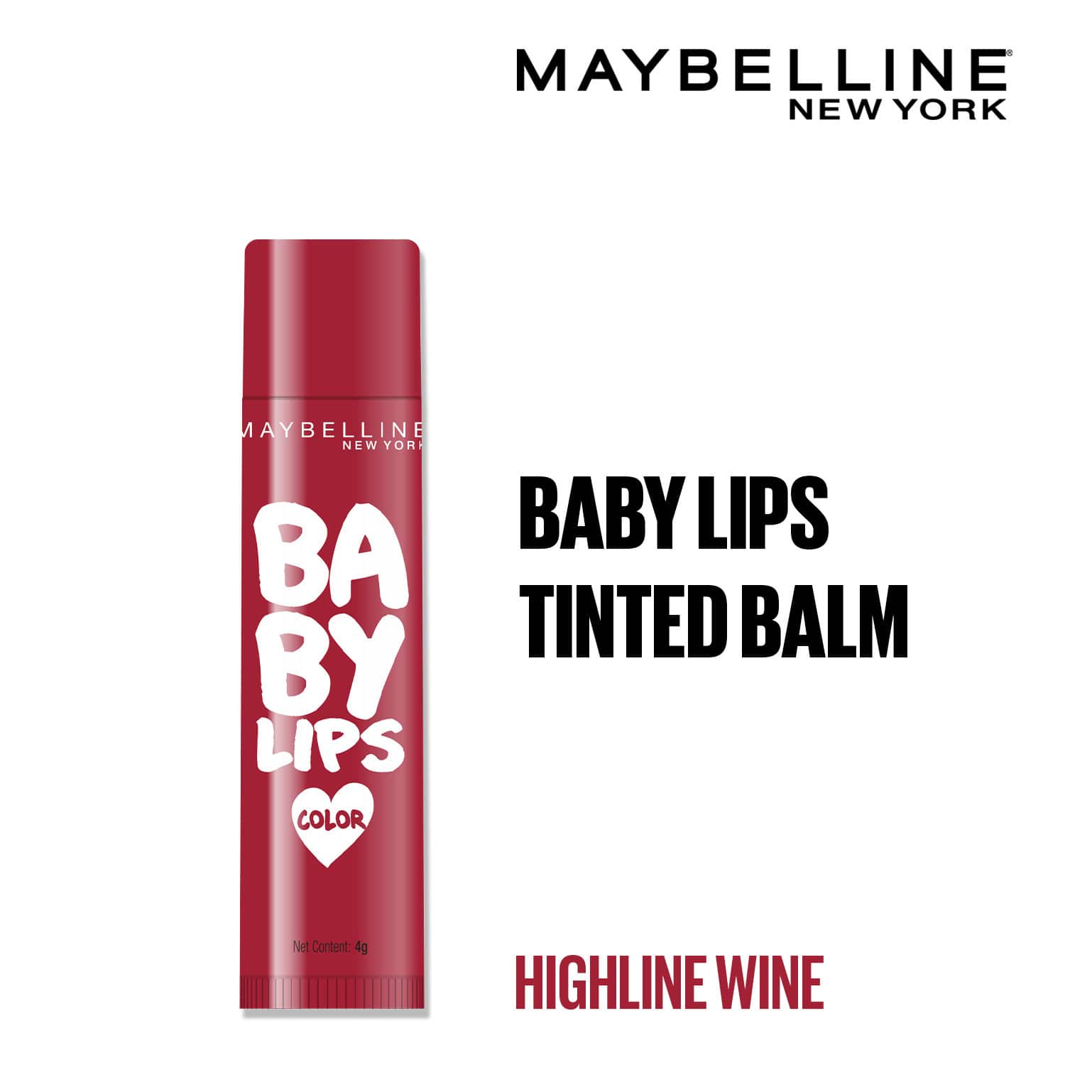 Maybelline New York | Maybelline New York Baby Lips Colour Limited Edition Lip Balm - Highline Wine (4g)