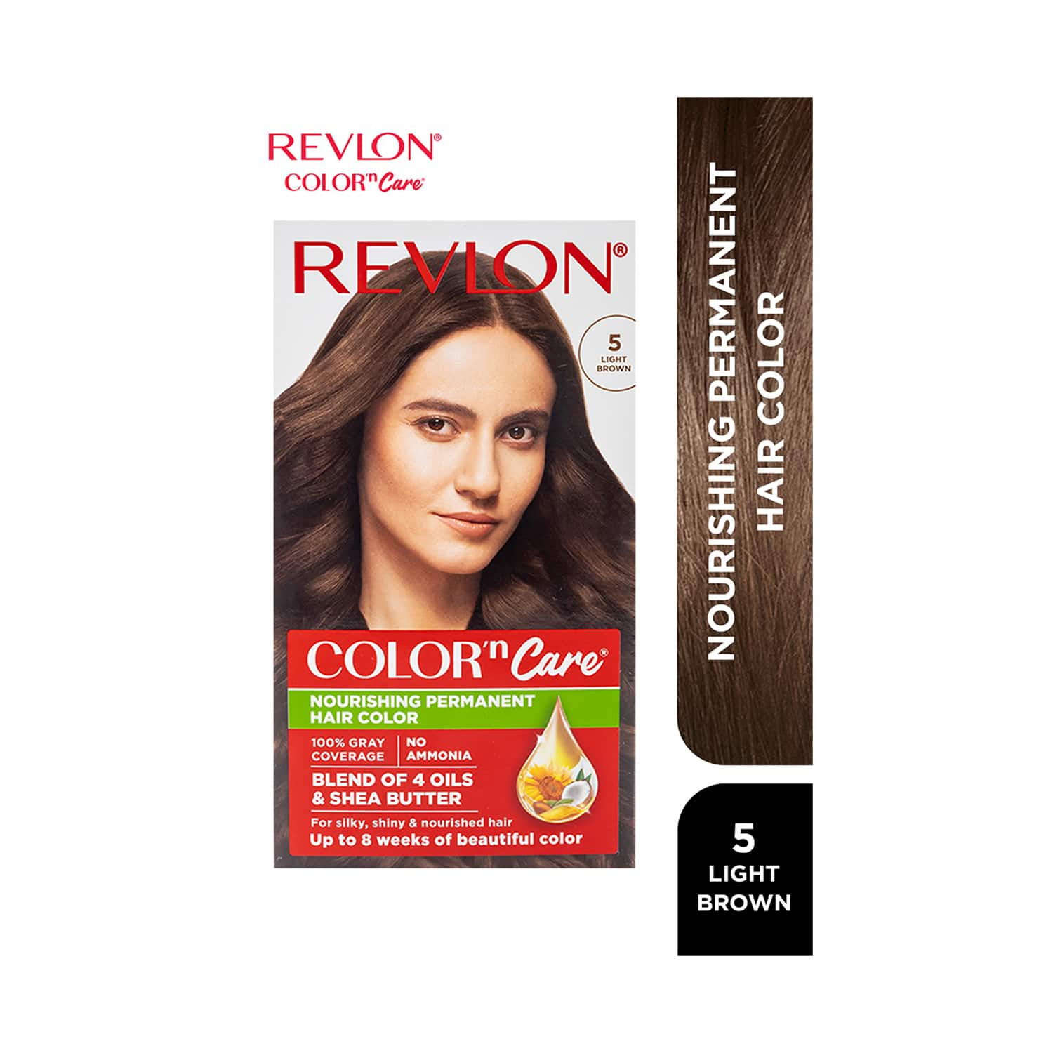 Revlon | Revlon Color N Care Permanent Hair Color Cream - 5N Medium Brown (40g+67.5ml)