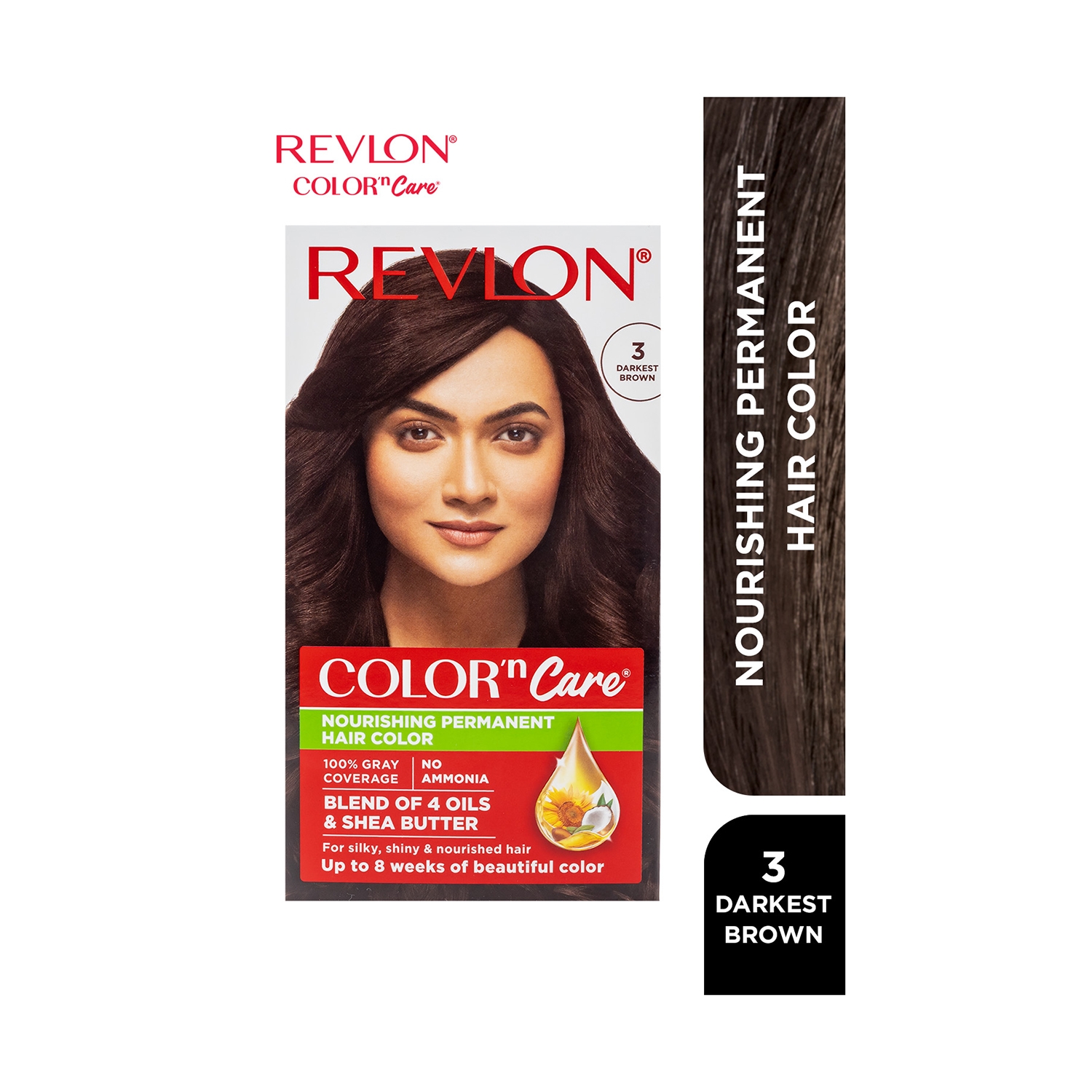 Revlon | Revlon Color N Care Permanent Hair Color Cream - 2N Brown Black (40g+67.5ml)
