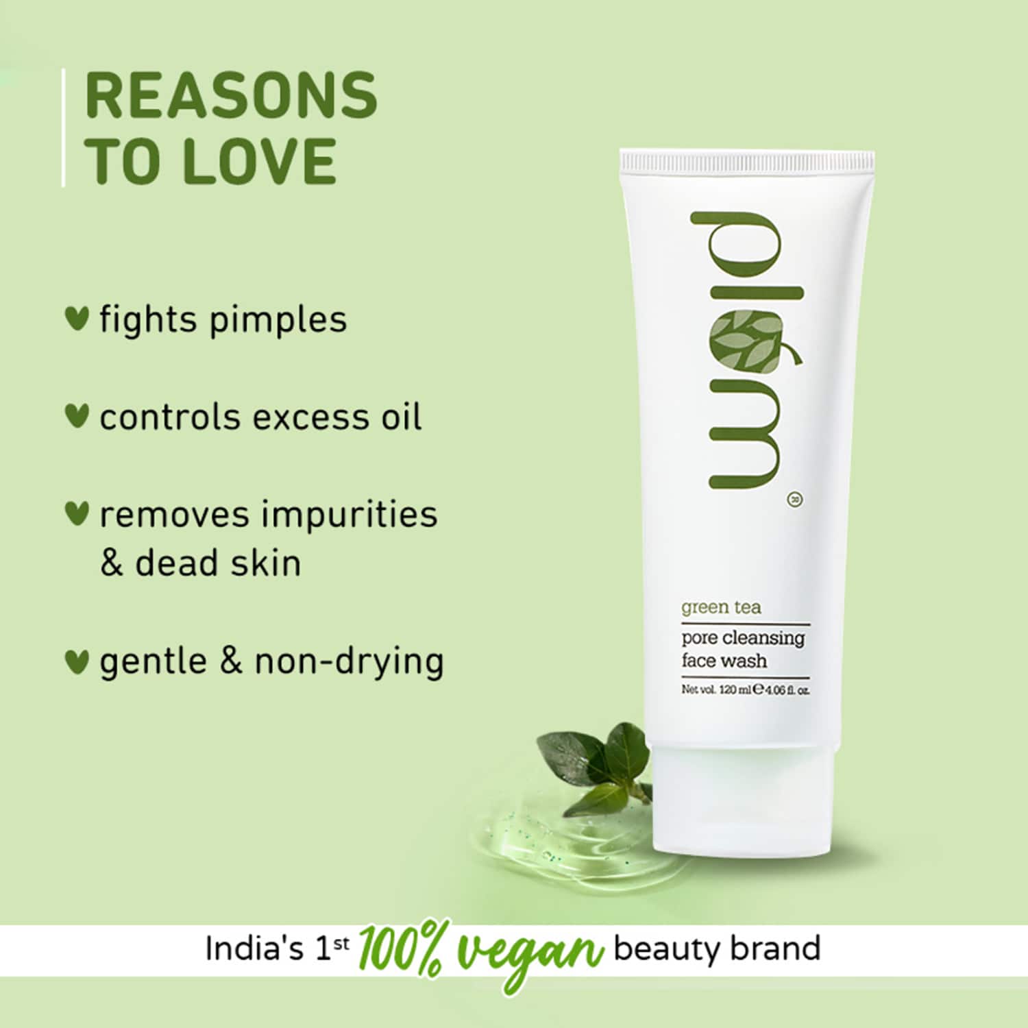 Plum green shop tea face wash