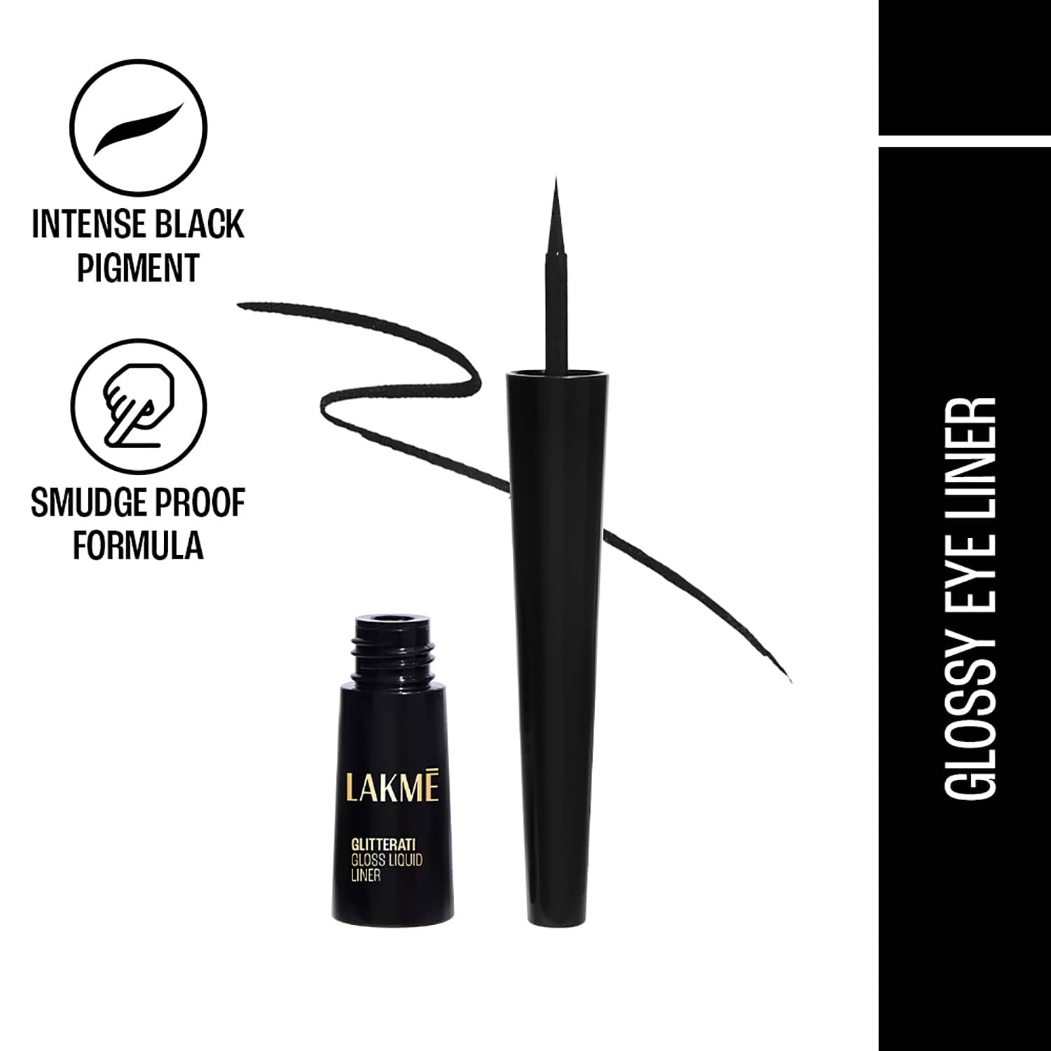 Lakme | Lakme Glitterati Gloss Liquid Liner - Black (2.5 ml)