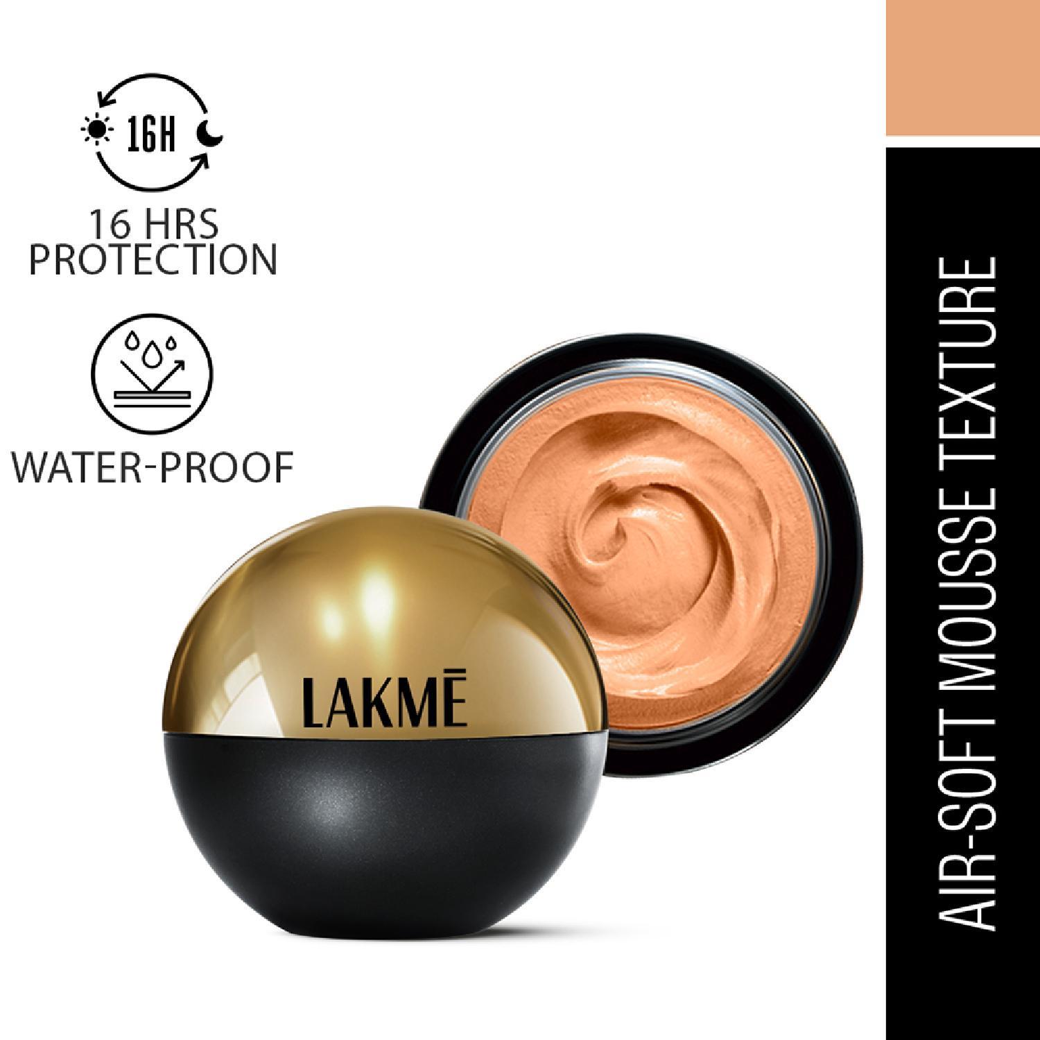 Lakme | Lakme Xtraordin-airy Mattereal Mousse Foundation, 06 Almond Honey (25 g)