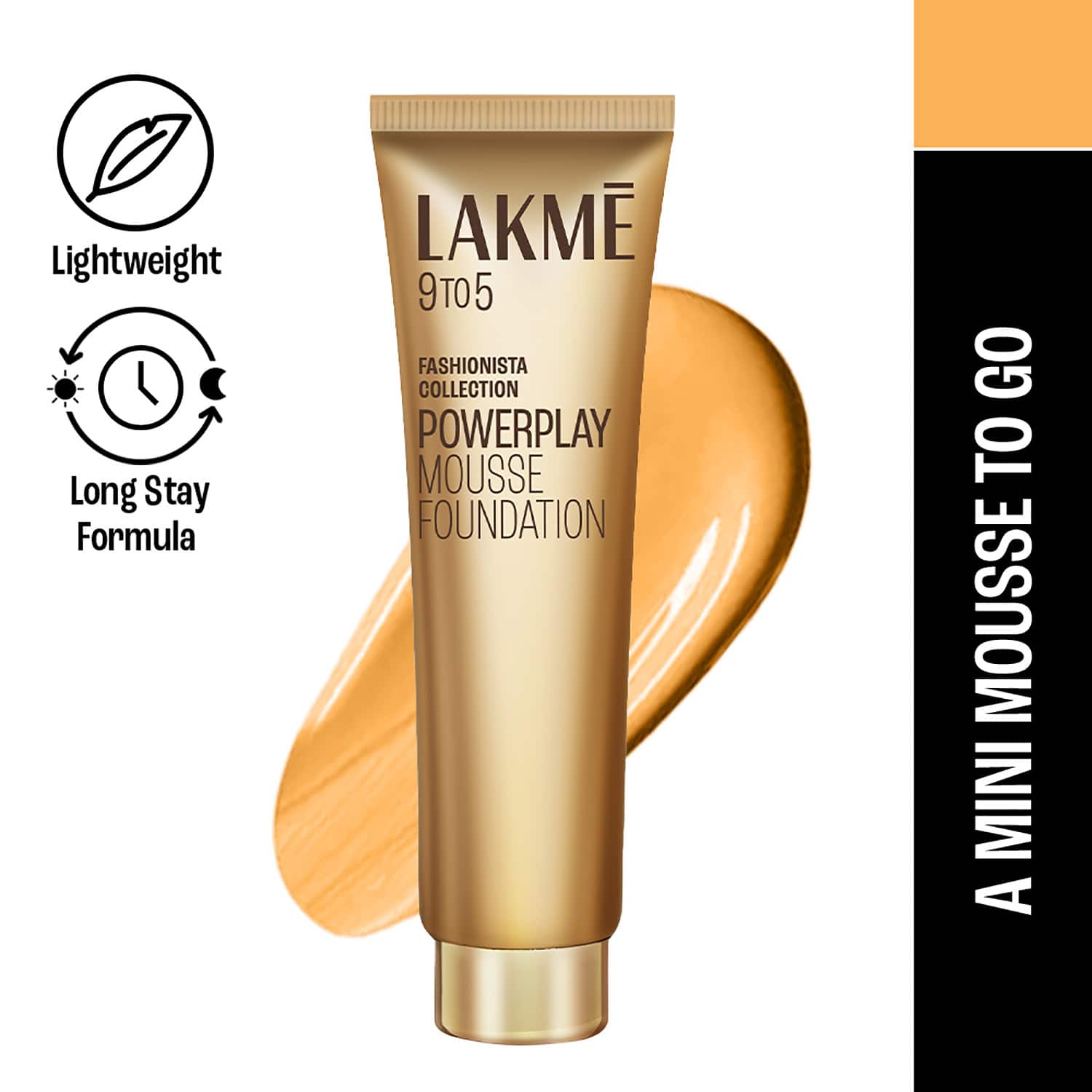 Lakme | Lakme 9to5 Powerplay Mousse Foundation Mini - Beige Vanila (6 g)
