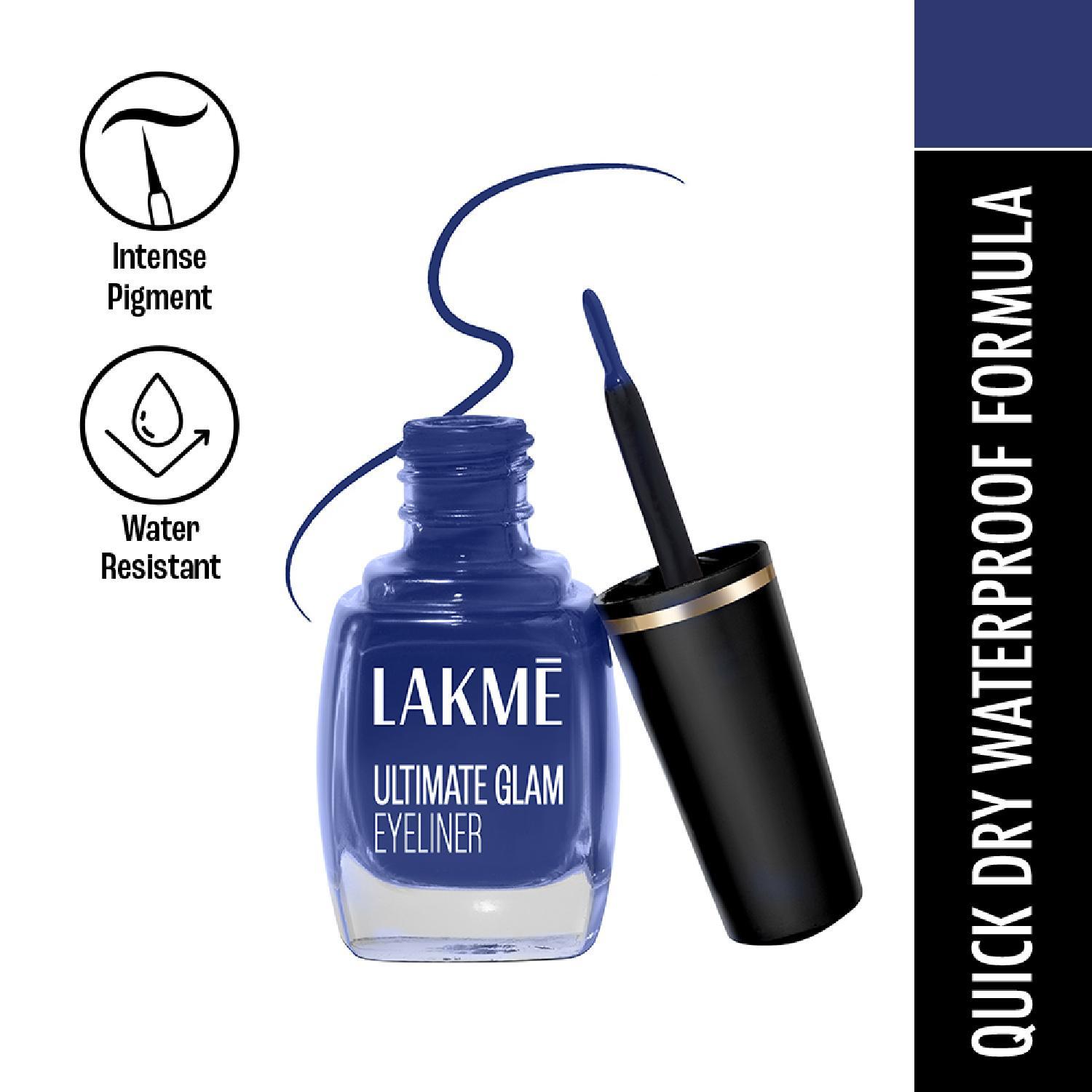 Lakme | Lakme Ultimate Glam Eye Liner, Semi Matte, Blue (9 ml)