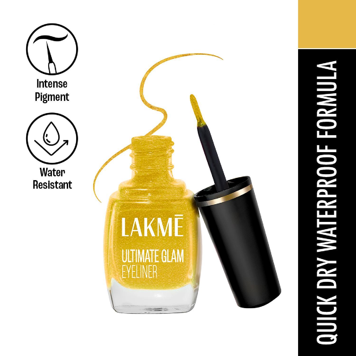 Lakme | Lakme Ultimate Glam Eye Liner, Semi Matte, Golden (9 ml)