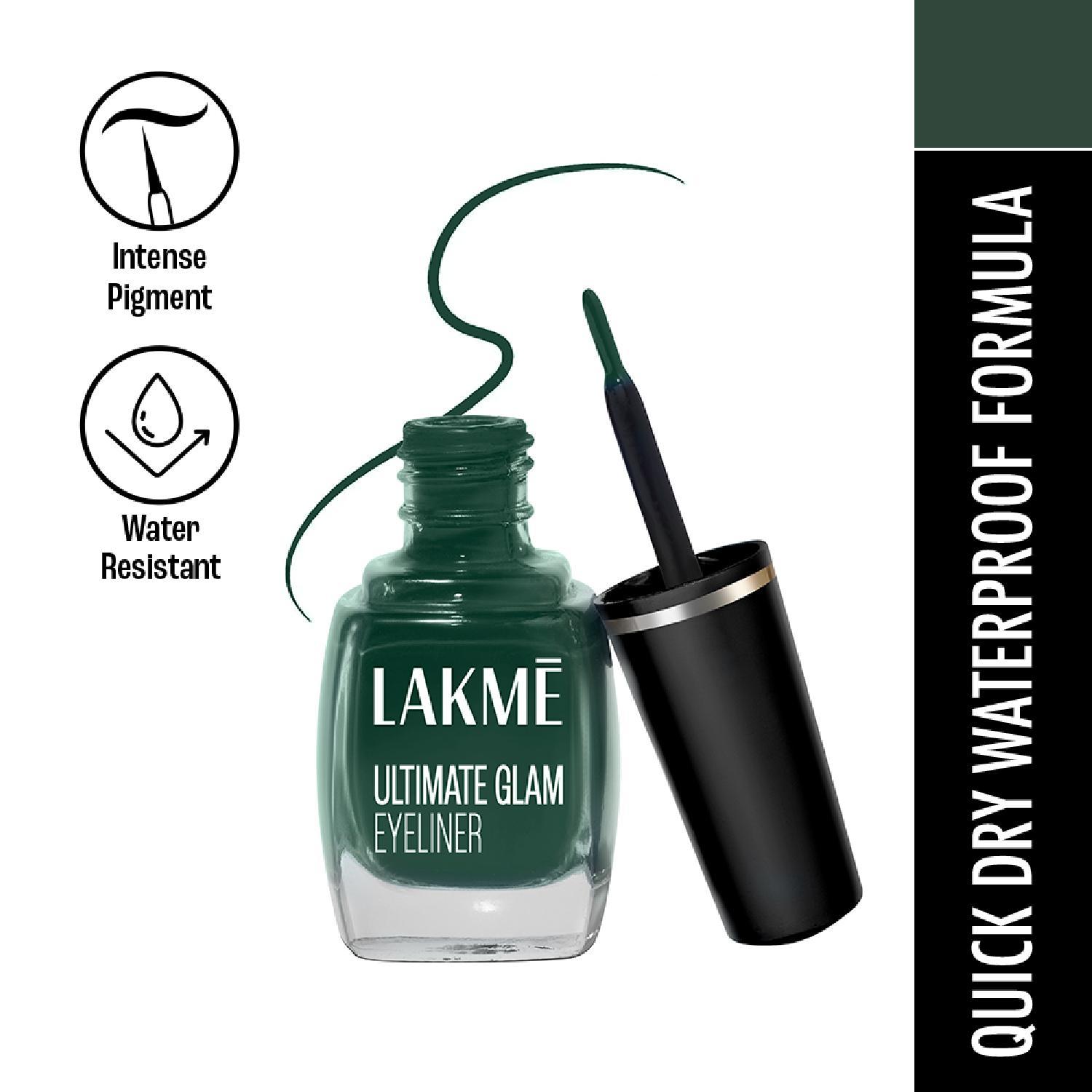 Lakme | Lakme Ultimate Glam Eye Liner, Semi Matte, Green (9 ml)