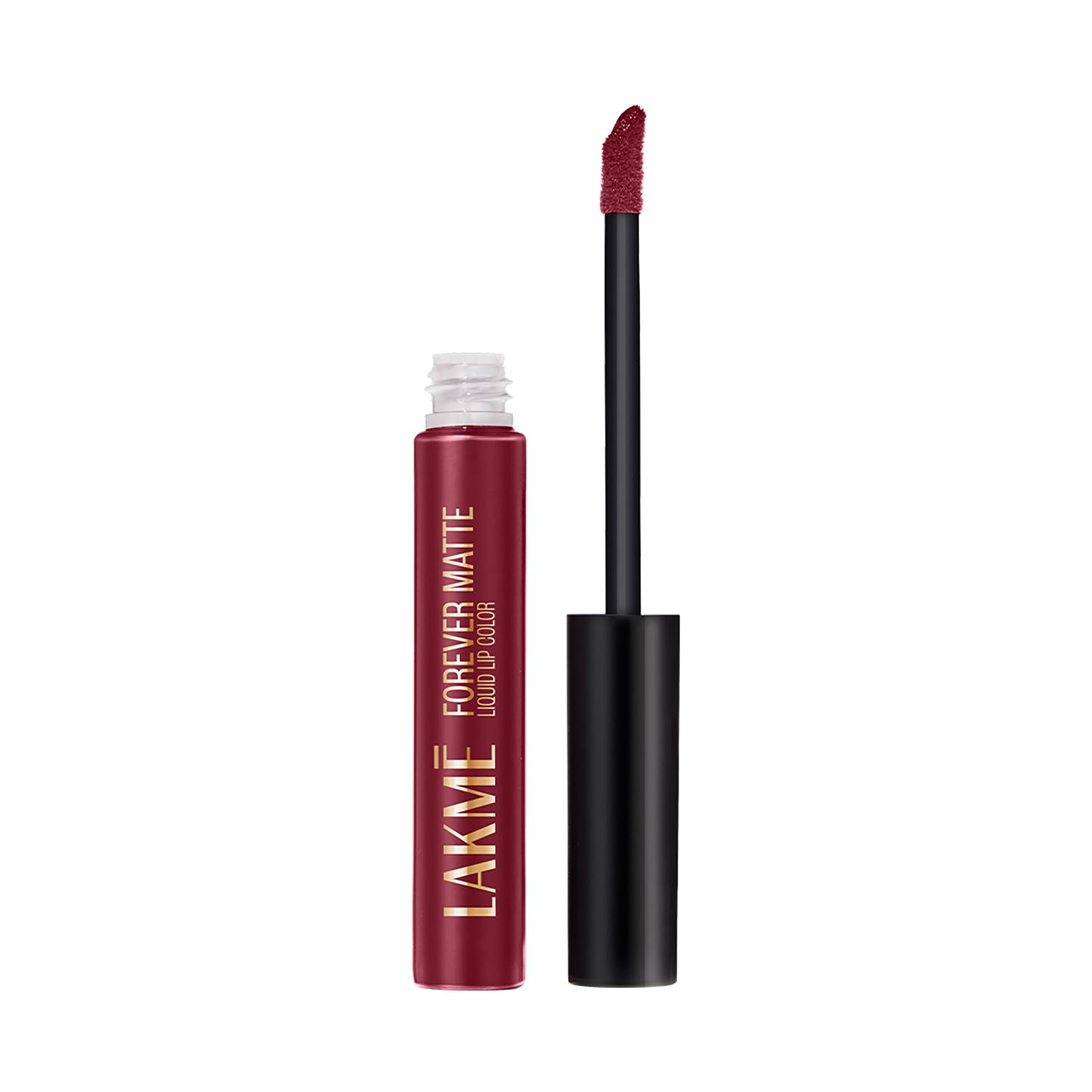 Lakme | Lakme Forever Matte Liquid Lip, 16hr Lipstick, Red Sangria, (5.6 ml)