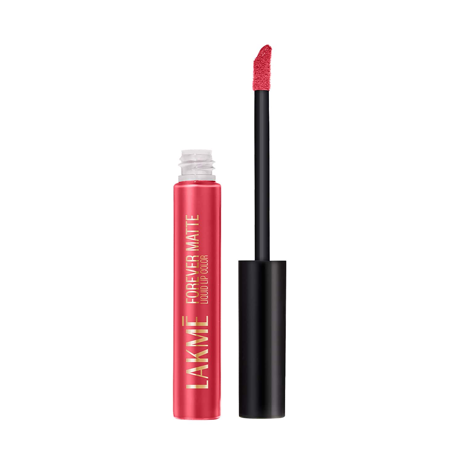 Lakme | Lakme Forever Matte Liquid Lip, 16hr Lipstick, Coral Candy, (5.6 ml)