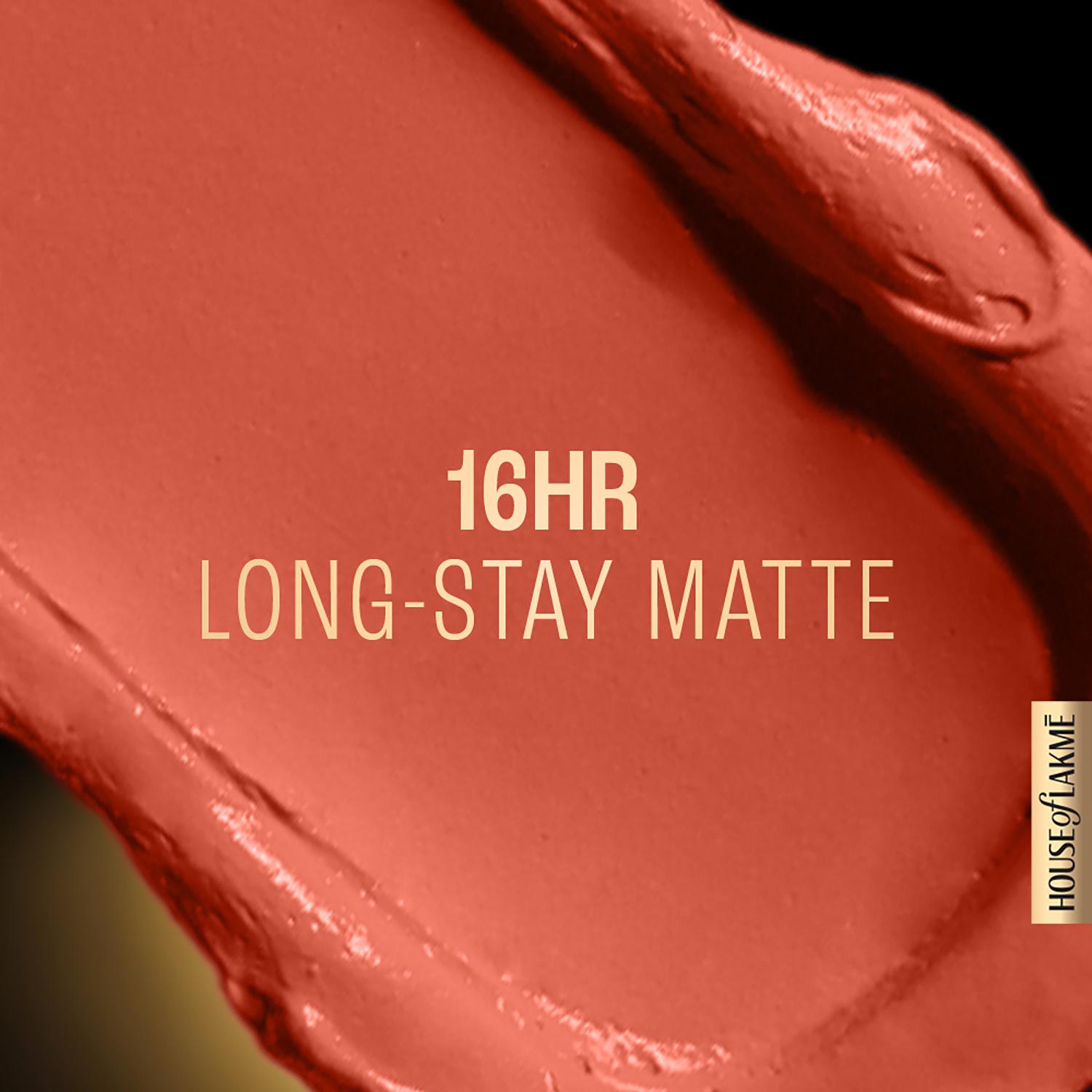 Lakme | Lakme Forever Matte Liquid Lip, 16hr Lipstick, Orange Tango, (5.6 ml)