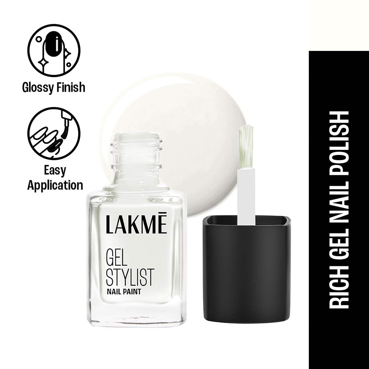 Lakme | Lakme Absolute Gel Stylist Nail Color - Snowball (12 ml)