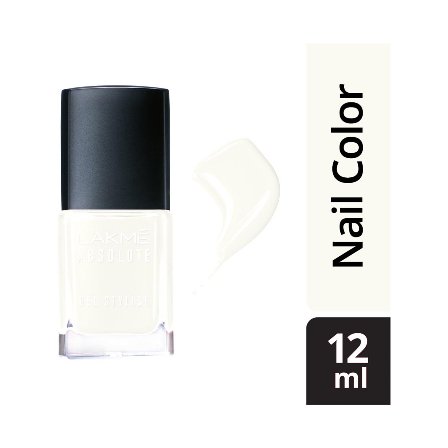 Lakme Absolute Gel Stylist Nail Color - Snowball (12ml)