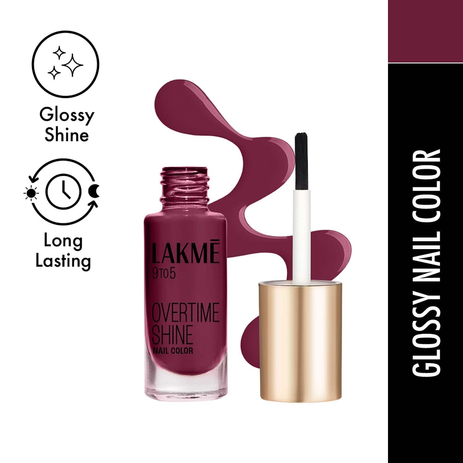 Lakme | Lakme 9to5 Primer + Gloss Nail Colour - Desert Rose (6 ml)