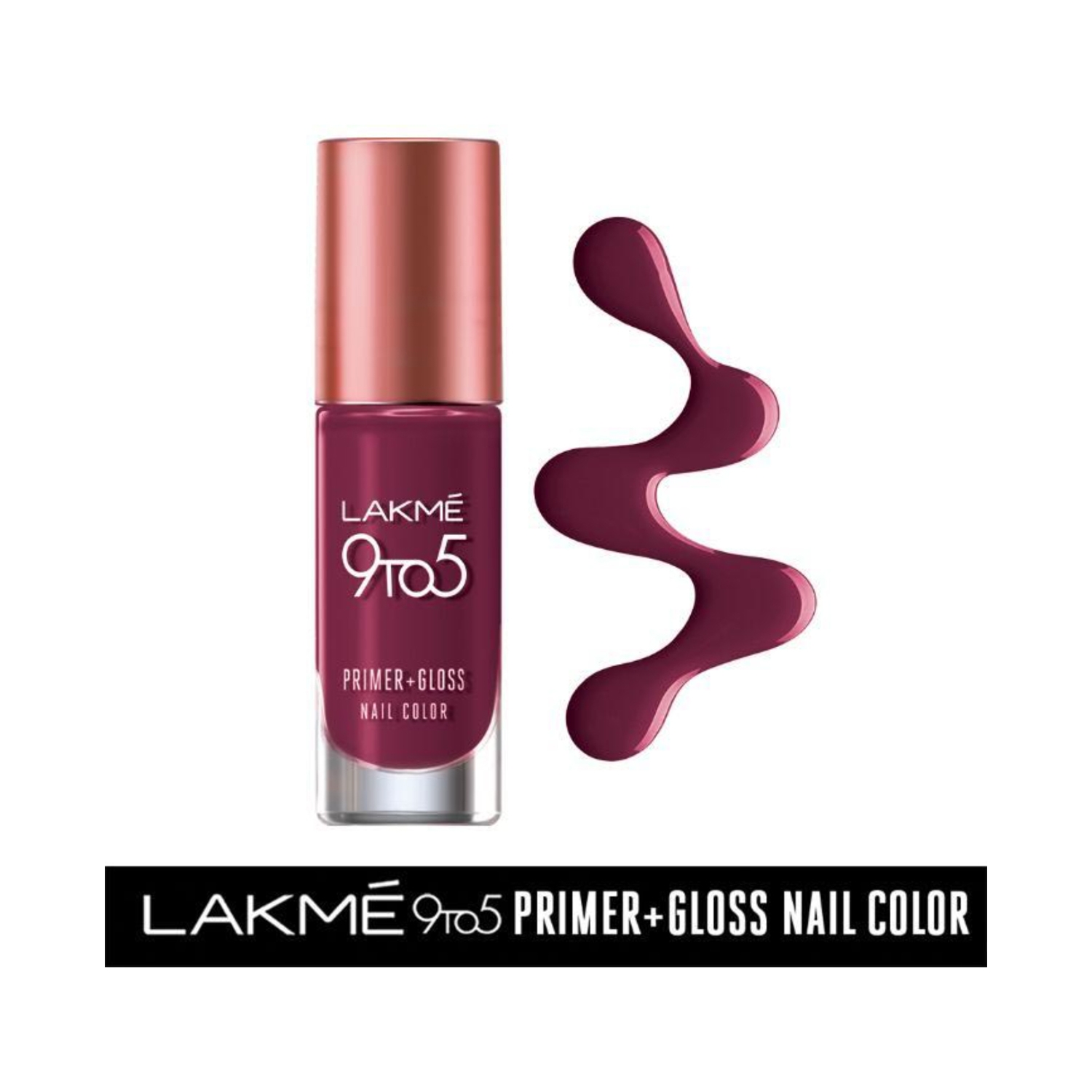 Lakme 9 To 5 Primer + Gloss Nail Color - Desert Rose (6ml)