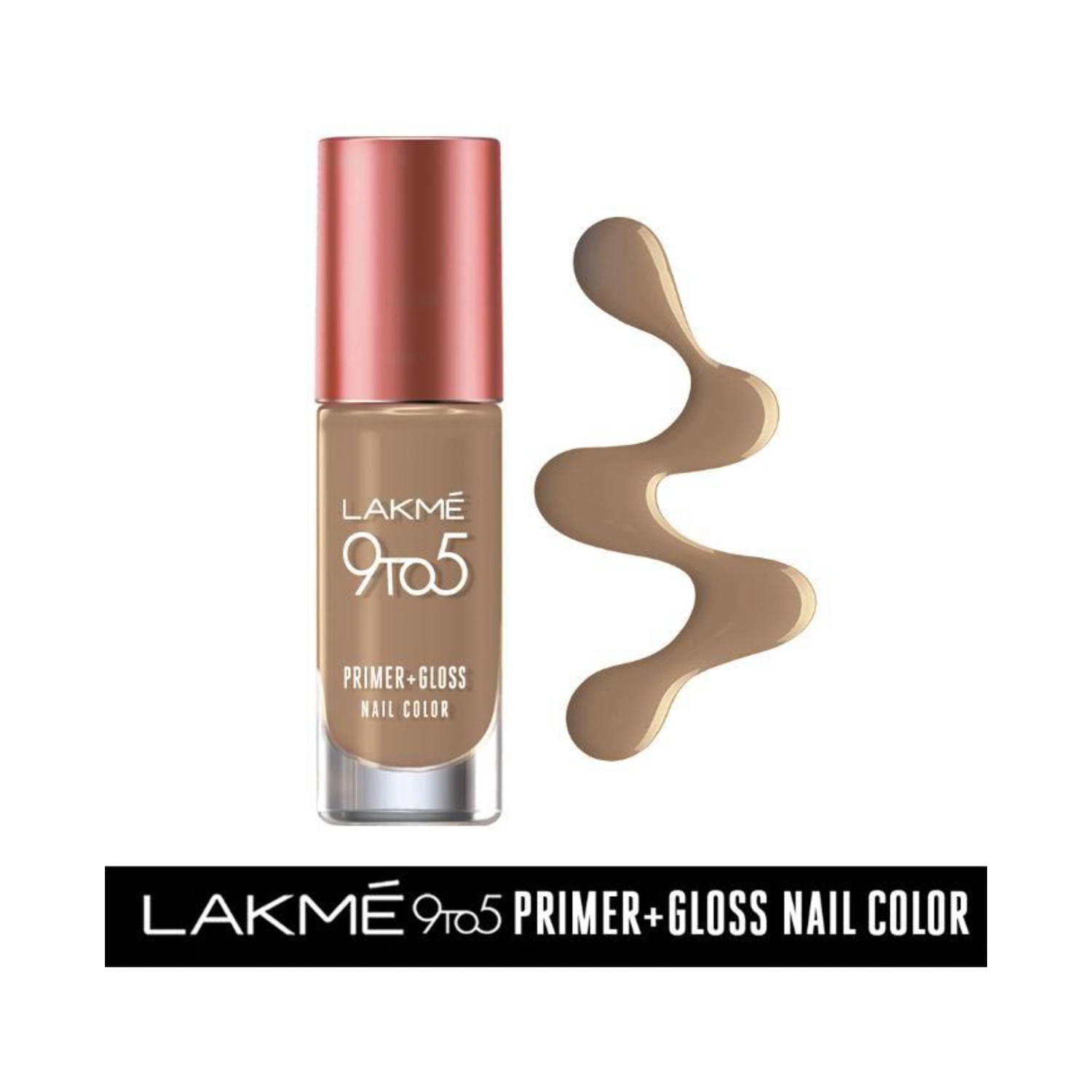 Lakme | Lakme 9 To 5 Primer + Gloss Nail Color - Brown Sandcastle (6ml)