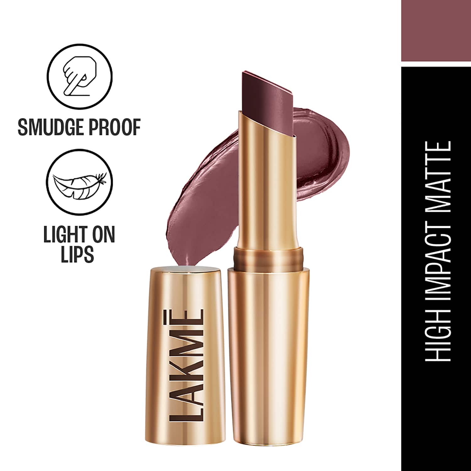 Lakme | Lakme 9to5 Powerplay Priming Matte Lipstick Lasts 16hrs - Chocolate Crush (3.6 g)