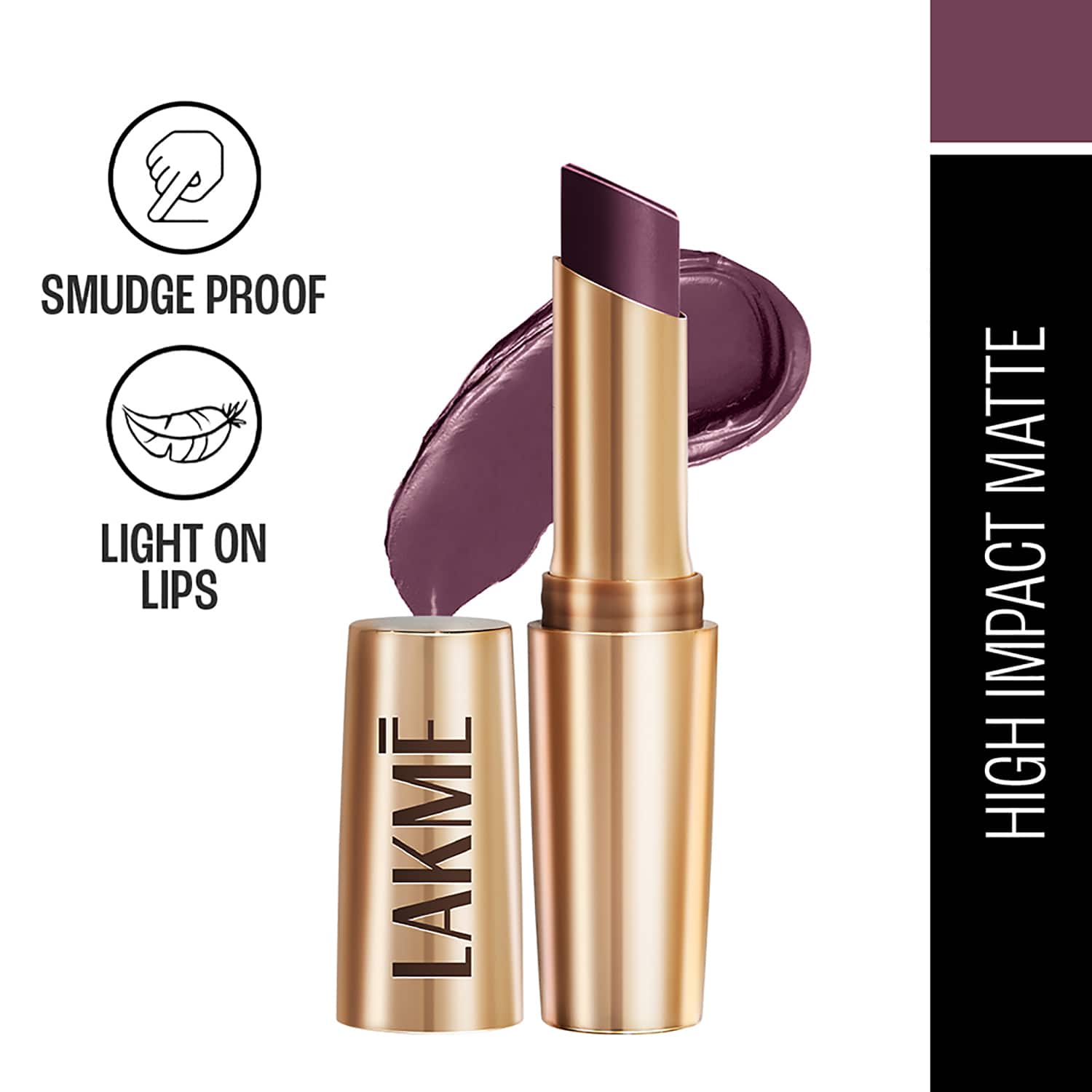 Lakme | Lakme 9to5 Powerplay Priming Matte Lipstick Lasts 16hrs - Garnet Punch (3.6 g)