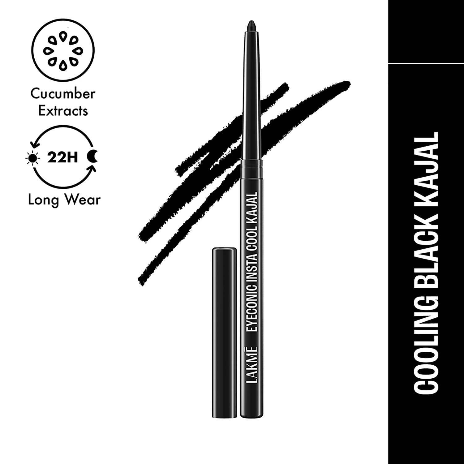 Lakme | Lakme Eyeconic Insta Cool Kajal - Black (0.35 g)
