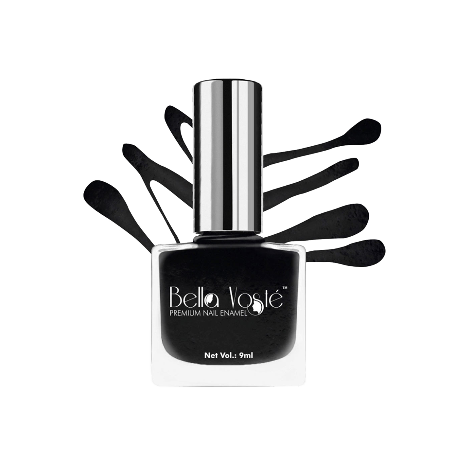 Bella Voste | Bella Voste Gel-Shine Nail Paints - Black Beauty(48) (9ml)