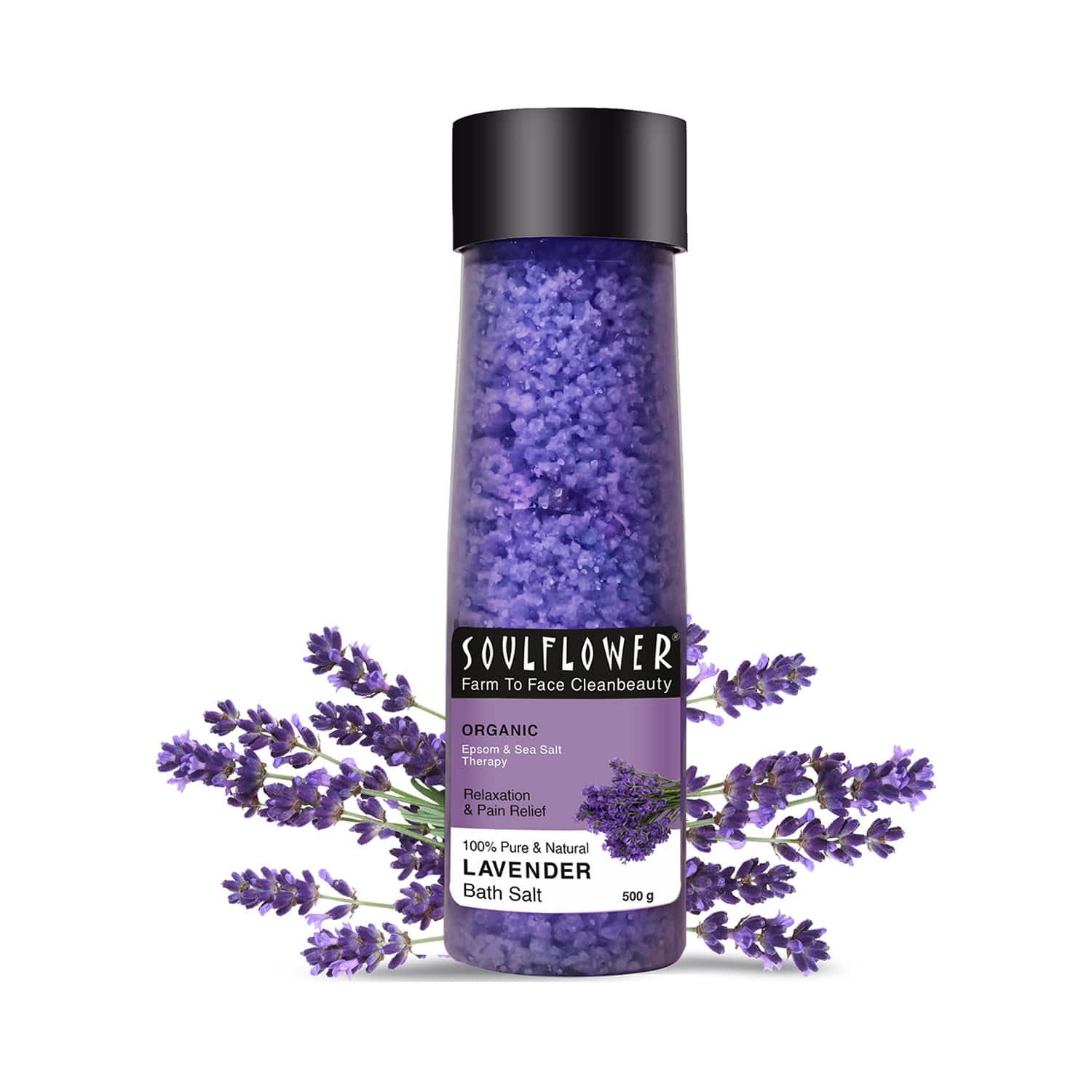 Soulflower | Soulflower Lavender Aroma Bath Salt (500 g)