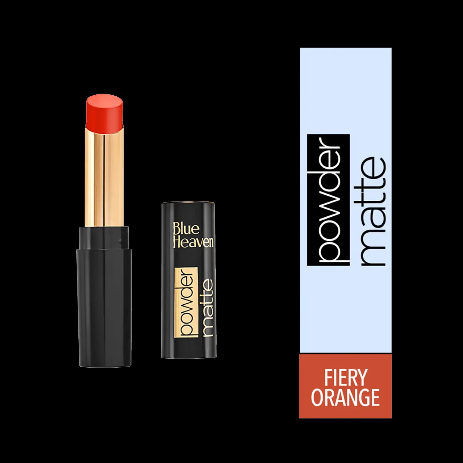 Blue Heaven Powder Matte Lipstick - O01 Fiery Orange (3.5g)