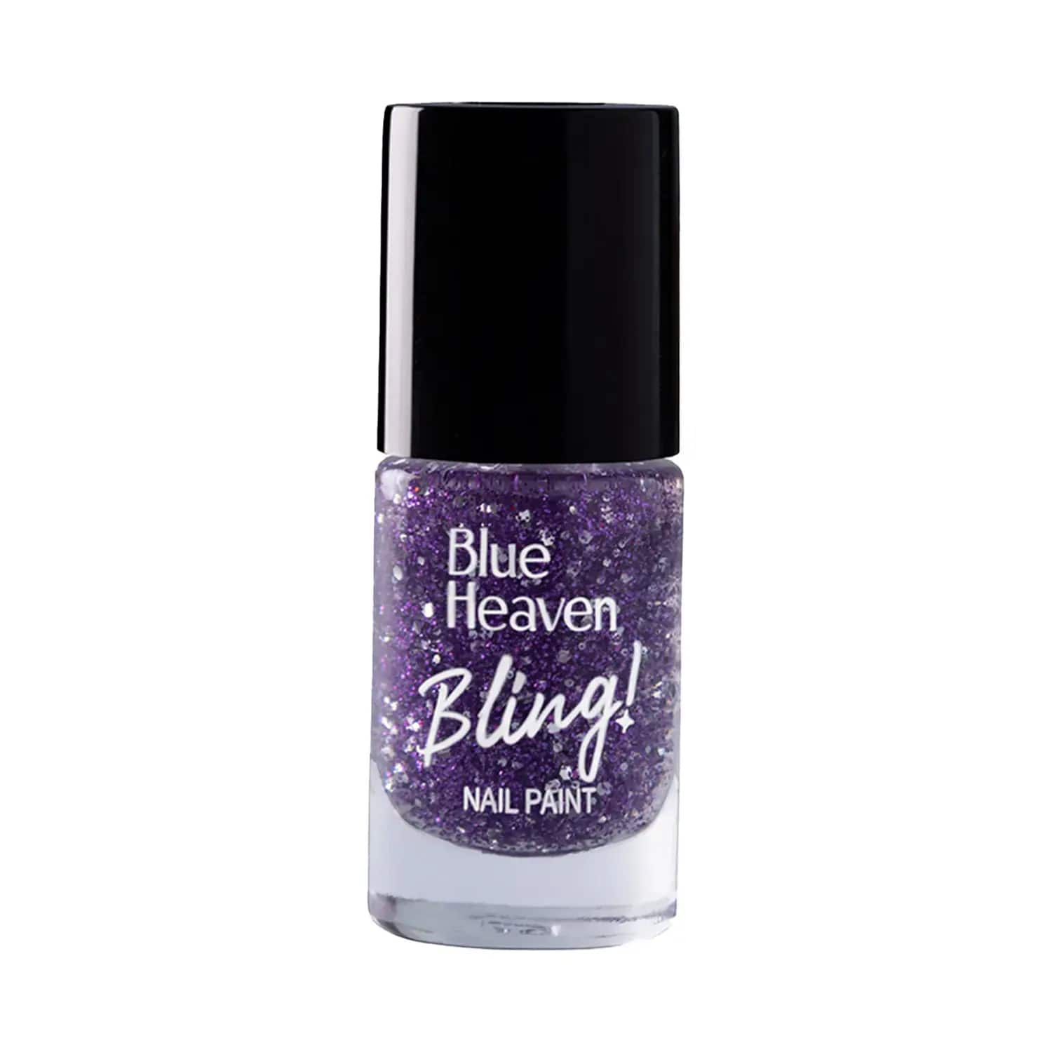 Blue Heaven | Blue Heaven Bling Nail Paint - 808 Steel Spark (8ml)