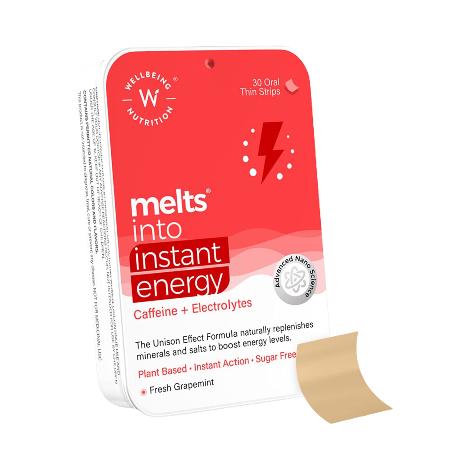 Wellbeing Nutrition | Wellbeing Nutrition Melts Instant Energy with Green Tea Caffeine & Electrolytes for Endurance