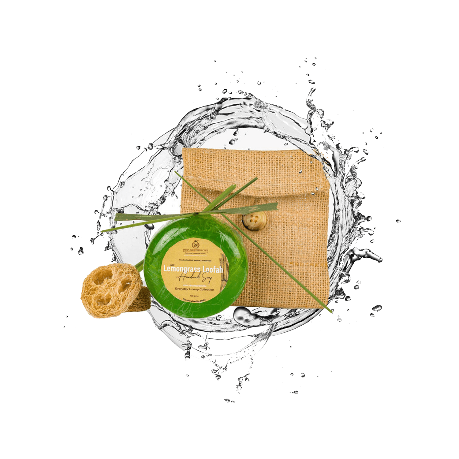 India Grooming Club | India Grooming Club Lemongrass Loofah Soap (100g)