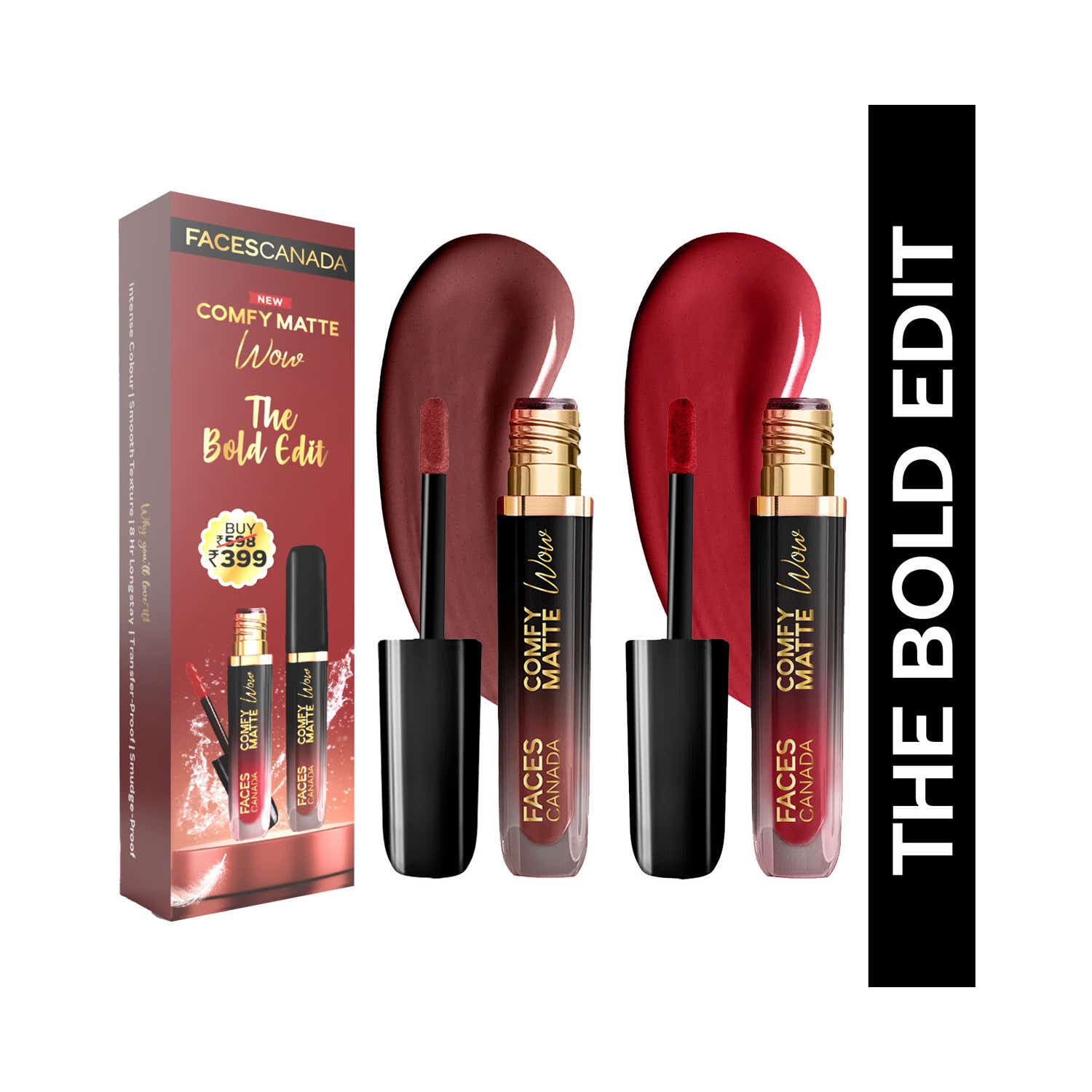 Faces Canada | Faces Canada Wow Liquid Lipstick Set- The Bold Edit (2 pcs)
