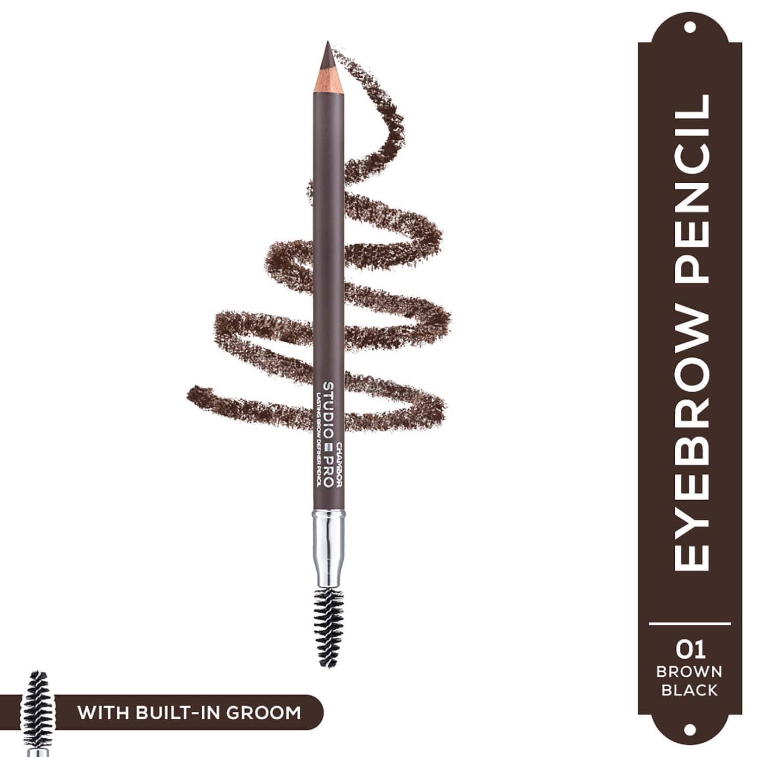 Chambor | Chambor Studio Pro Lasting Brow Definer Pencil - Brown Black 01 (0.25 g)