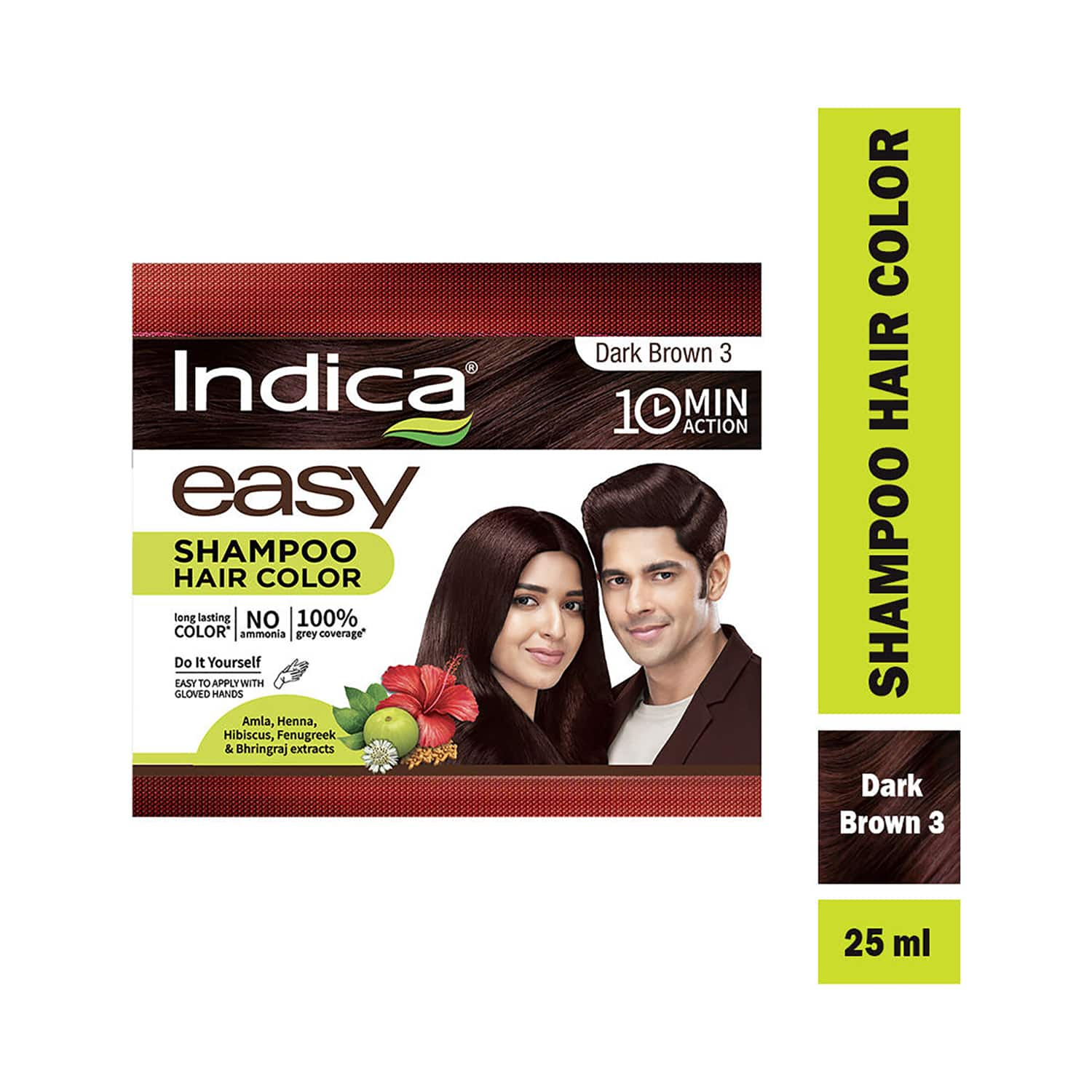 Indica | Indica Easy Shampoo Hair Color - 03 Dark Brown (25ml)