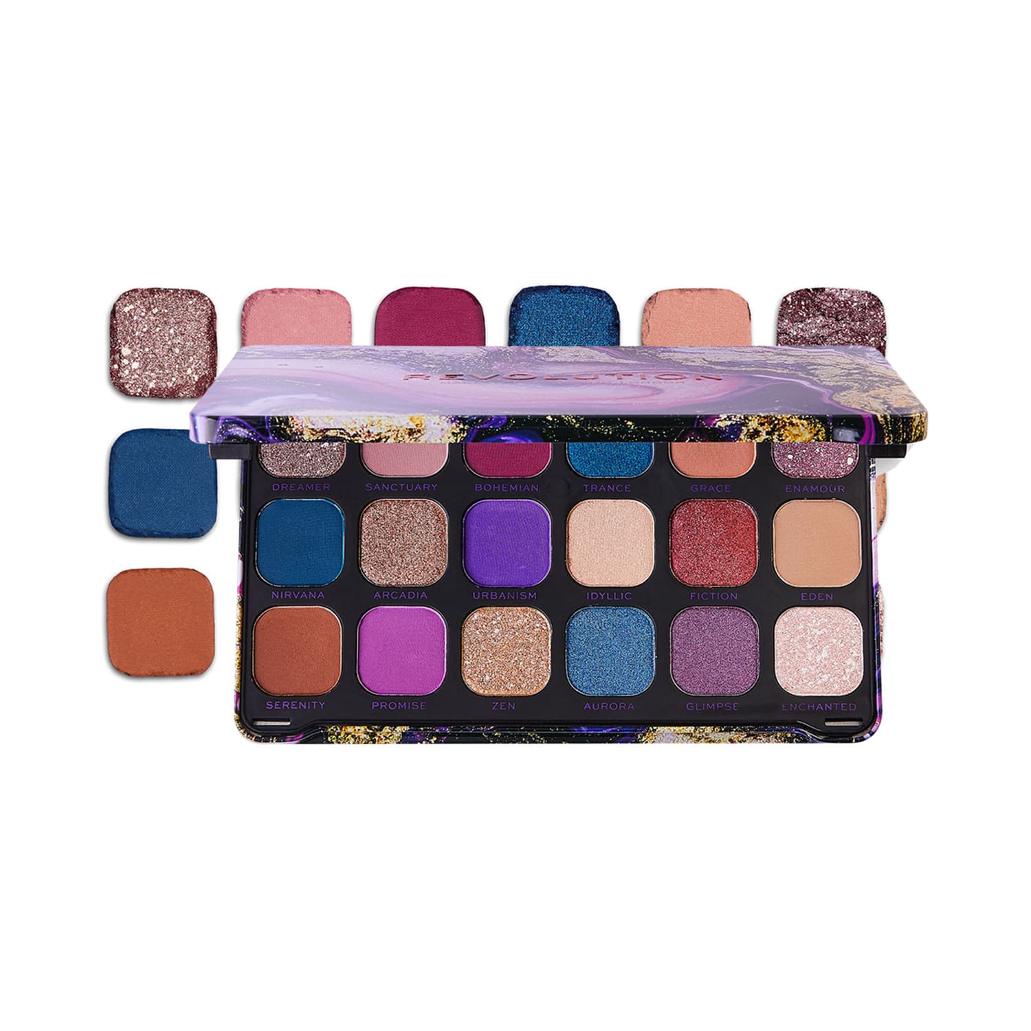 Makeup Revolution, Forever Flawless Dynamic, Eyeshadow Palette, Dynasty, 8  Shades, 8g