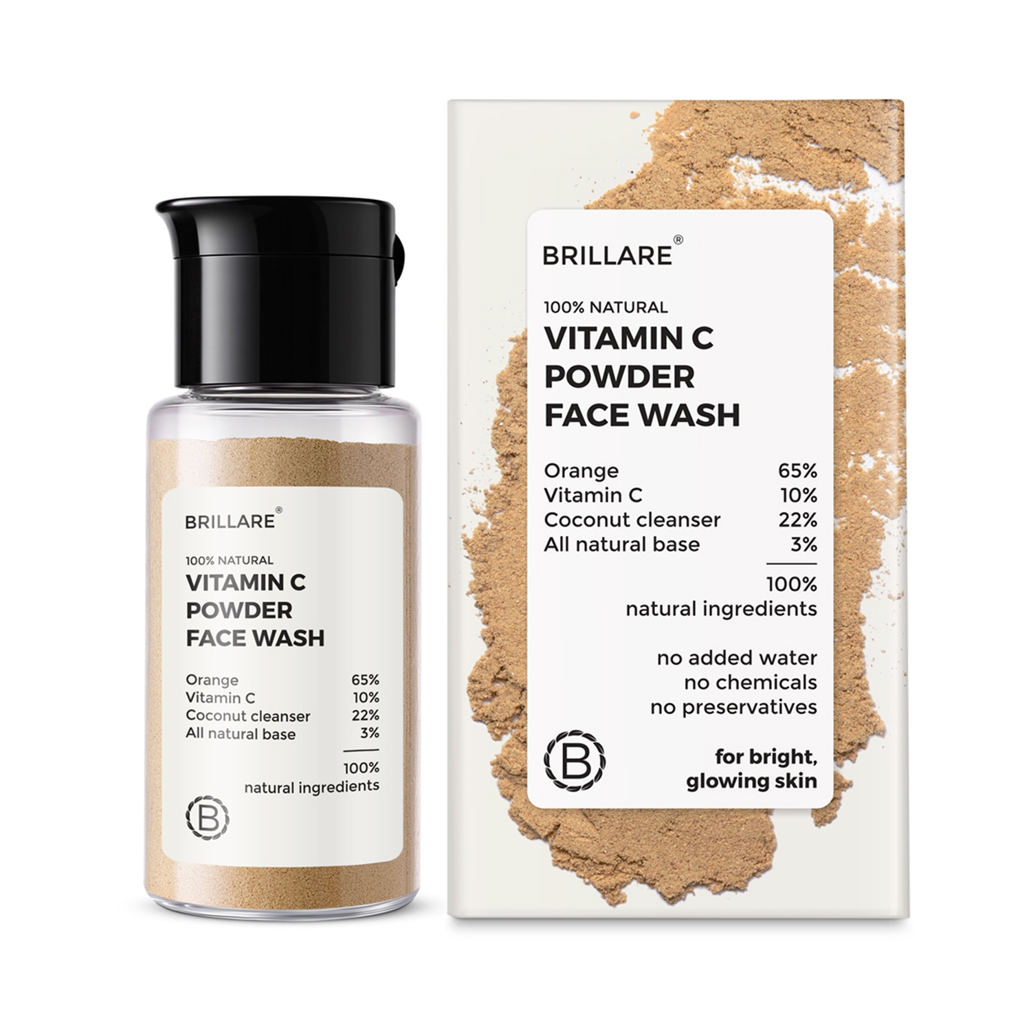 Brillare | Brillare Vitamin C Powder Face Wash For Glowing, Bright Looking Skin (15g)