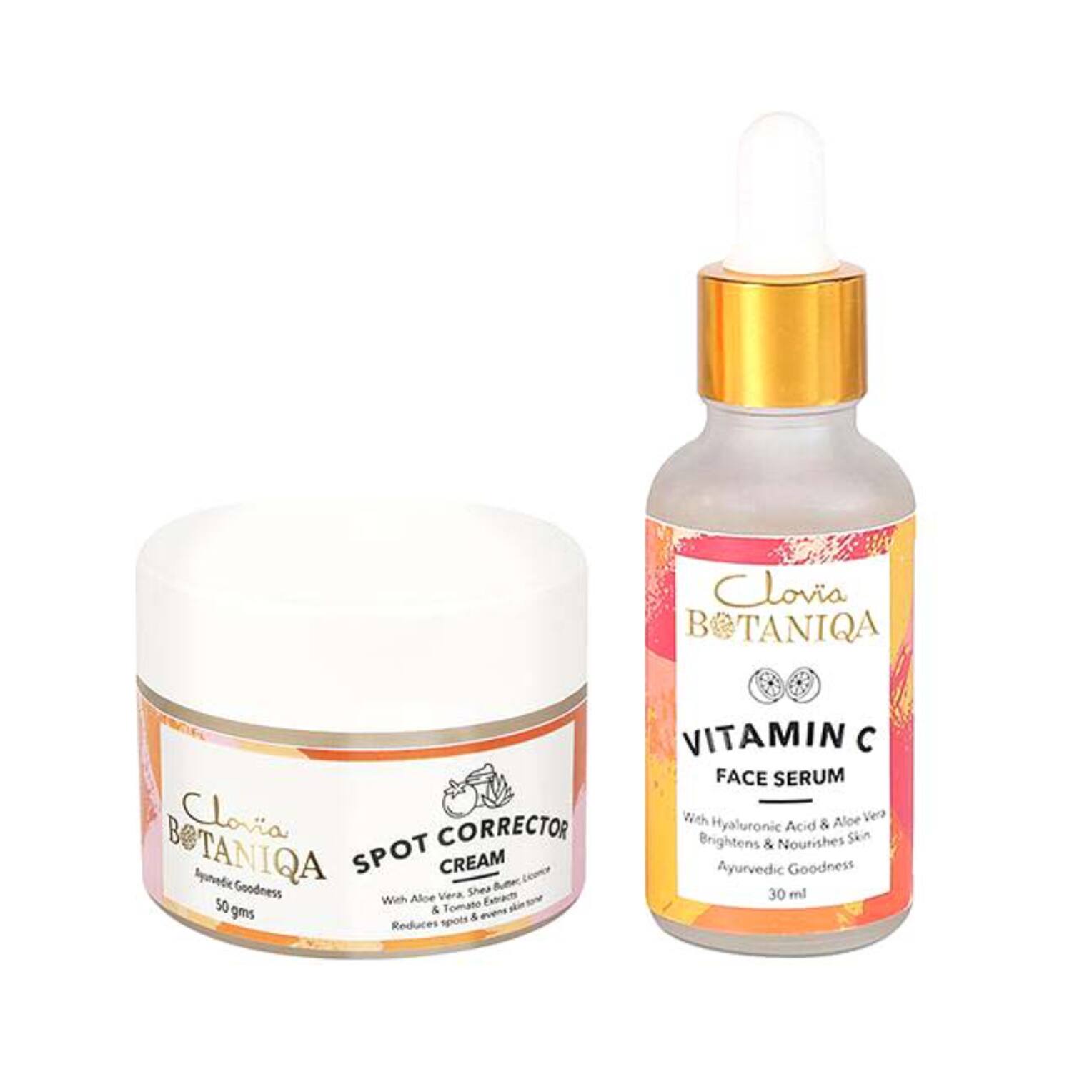 Clovia Botaniqa | Clovia Botaniqa Vitamin C Face Serum & Spot Corrector Cream  (2Pcs)