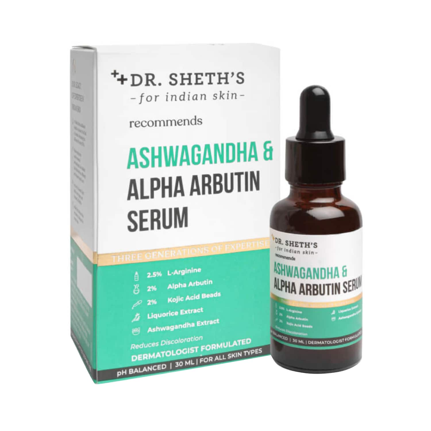 Dr. Sheth's | Dr. Sheth's Ashwagandha & Alpha Arbutin Serum (30ml)