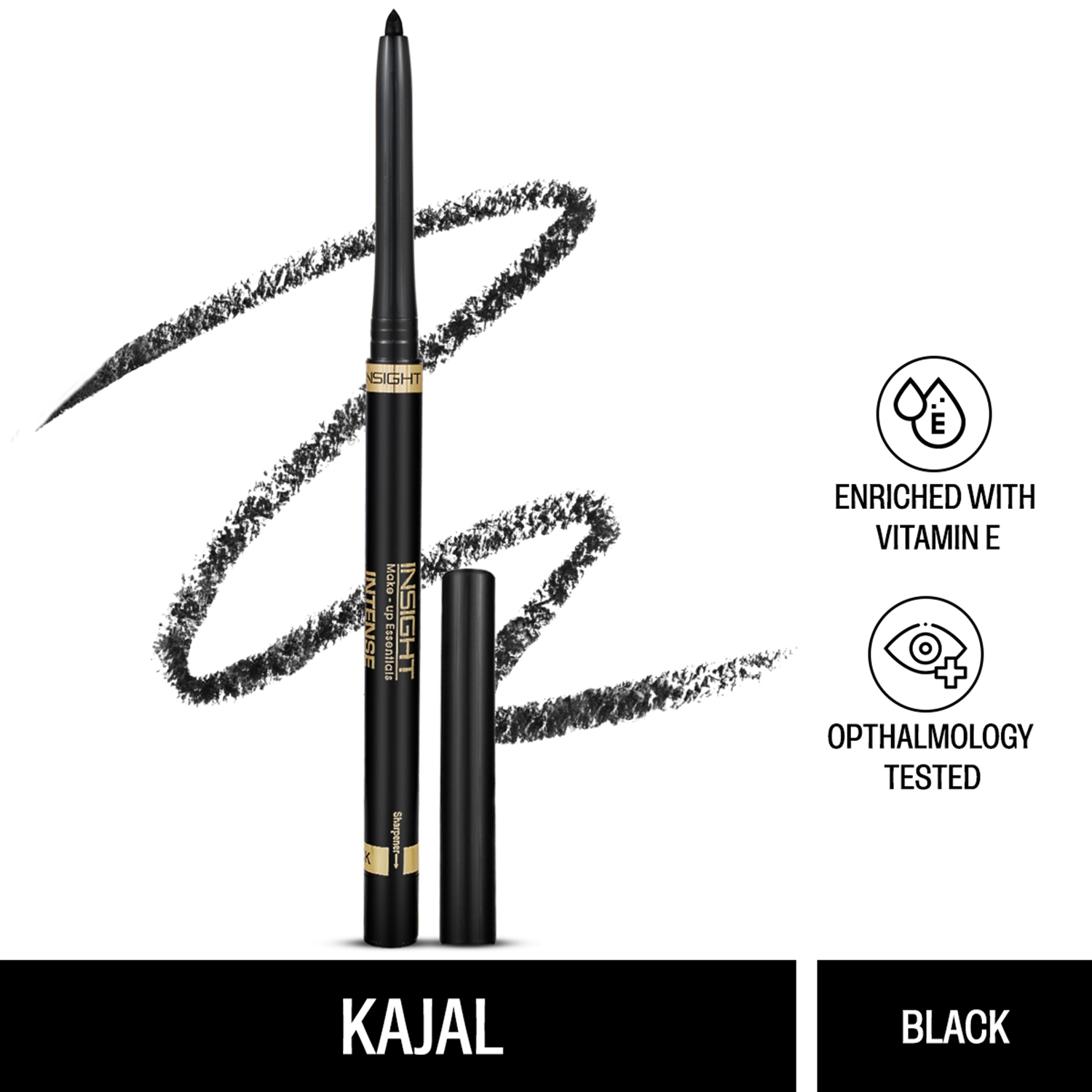 Insight Cosmetics | Insight Cosmetics Intense Kohl Kajal - Black (0.35g)