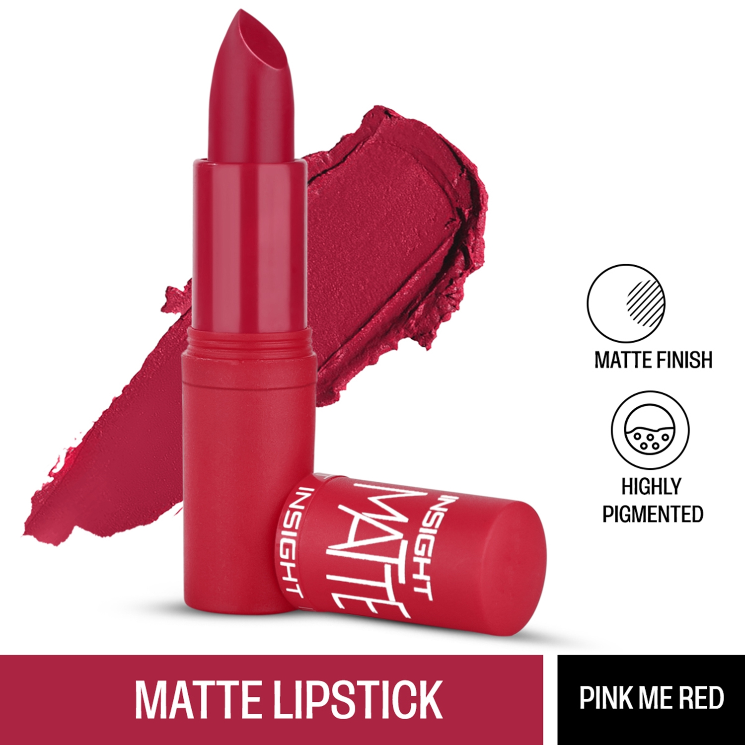 Insight Cosmetics | Insight Cosmetics Matte Lipstick - Pink Me Red (4.2g)