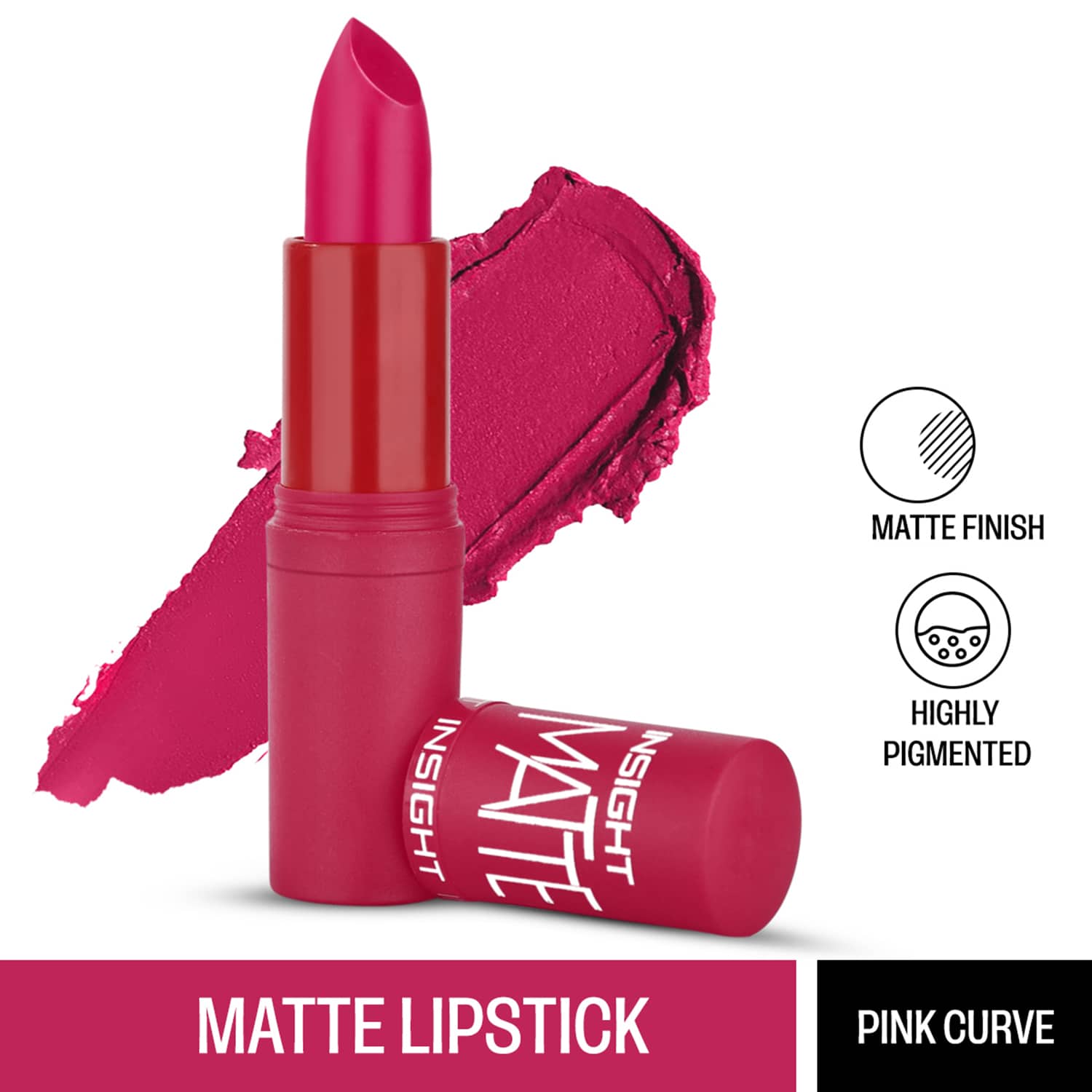 Insight Cosmetics | Insight Cosmetics Matte Lipstick - Pink Curve (4.2g)