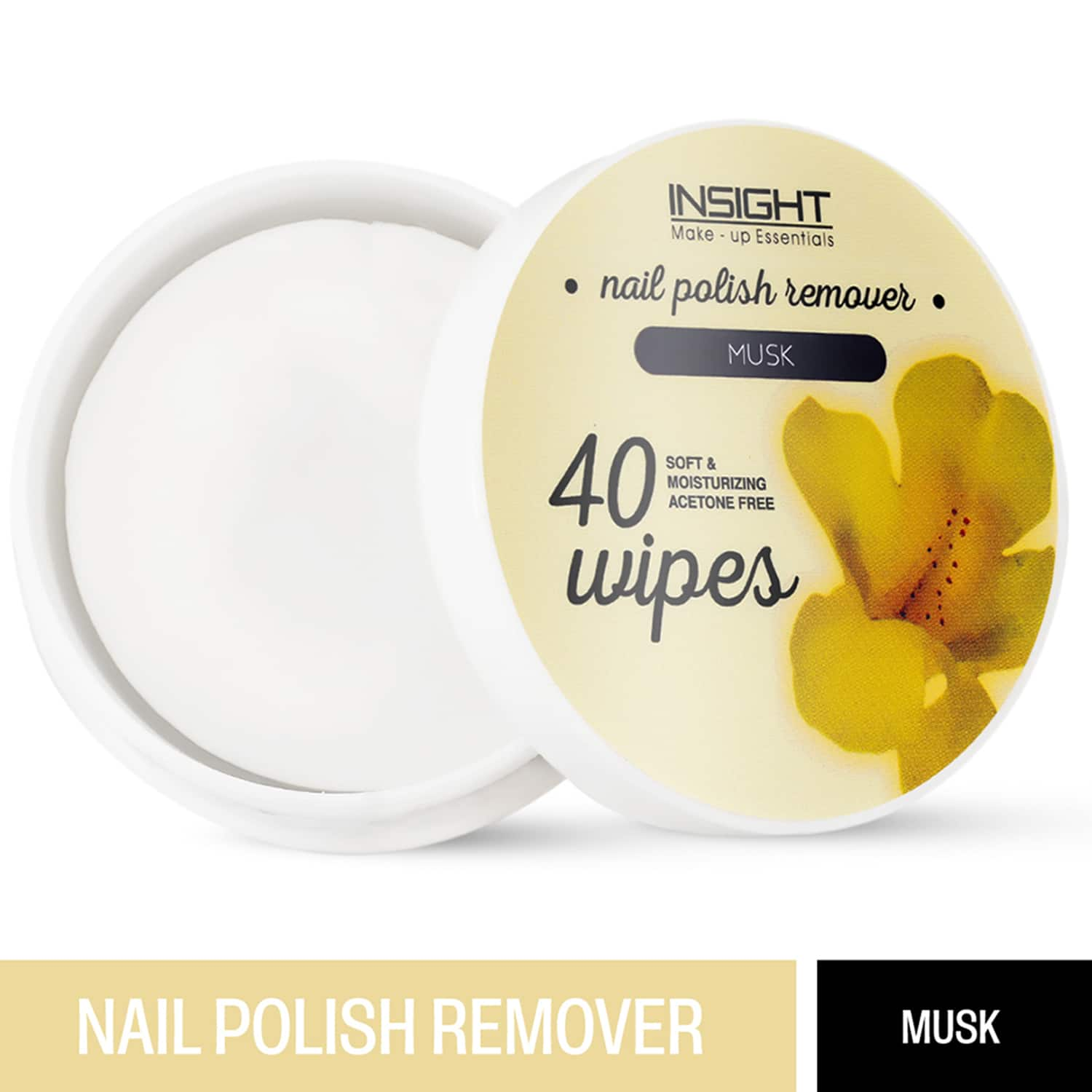 Insight Cosmetics | Insight Cosmetics Musk Nail Polish Remover Wipes (40 Pcs)